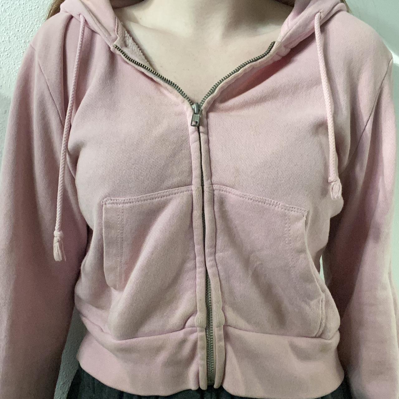 Brandy Melville Women's Pink Hoodie Depop