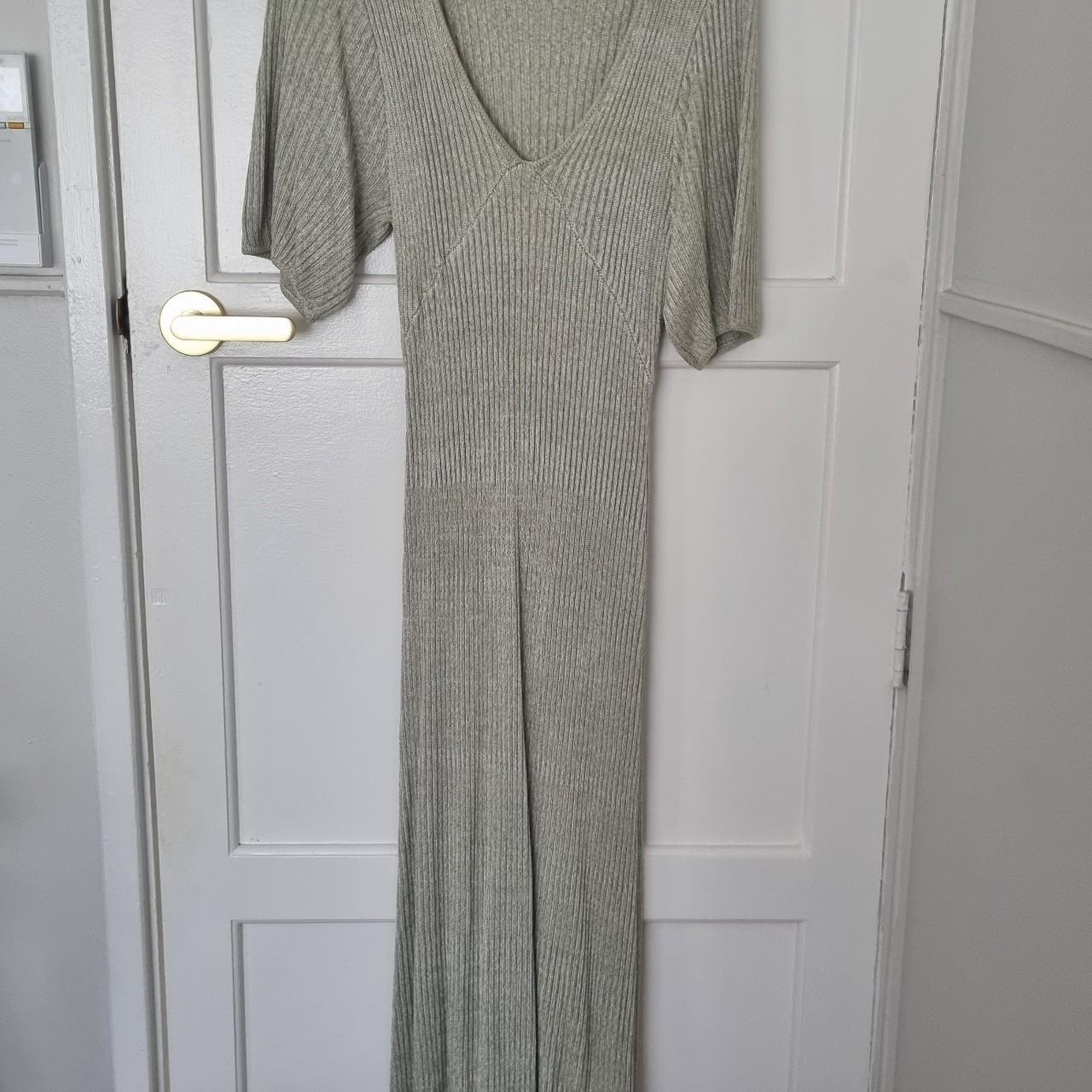 Apero Amalfi knit midi dress sage green Size XL... - Depop
