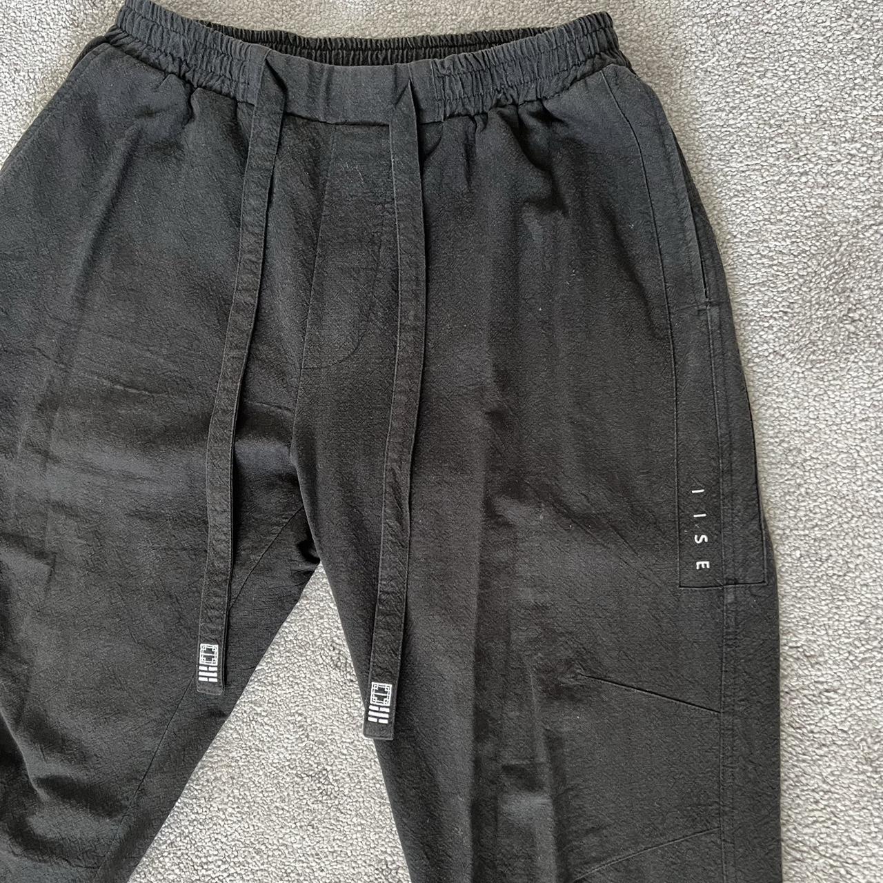IISE BLACK KARATE TROUSERS medium Elasticated waist... Depop