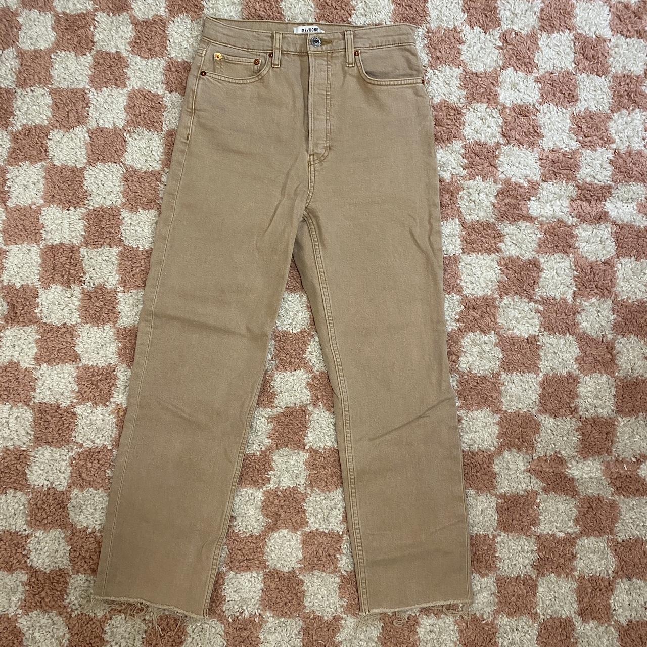 RE/DONE Women's Tan and Brown Jeans