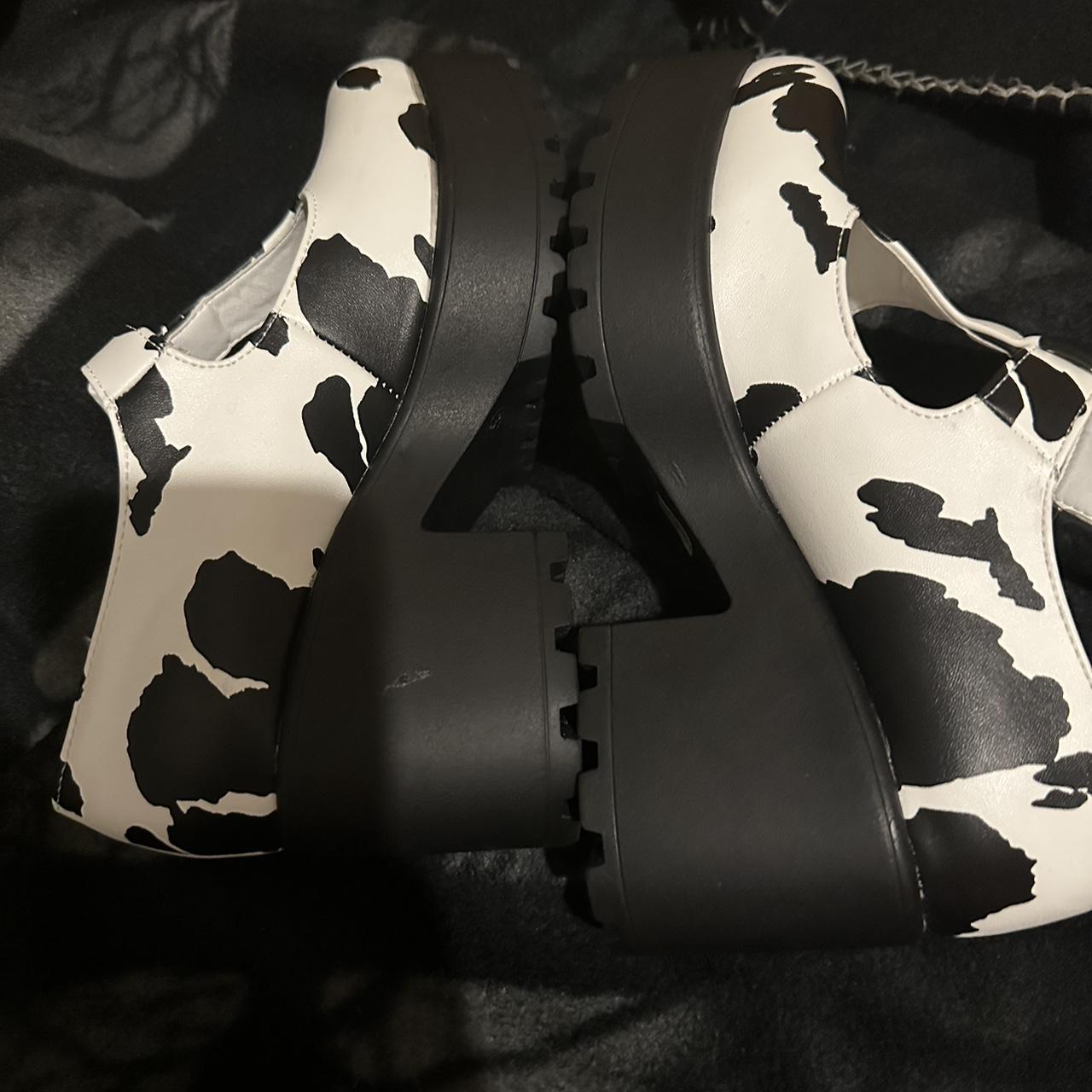koi footwear cow print mary janes only worn out... Depop