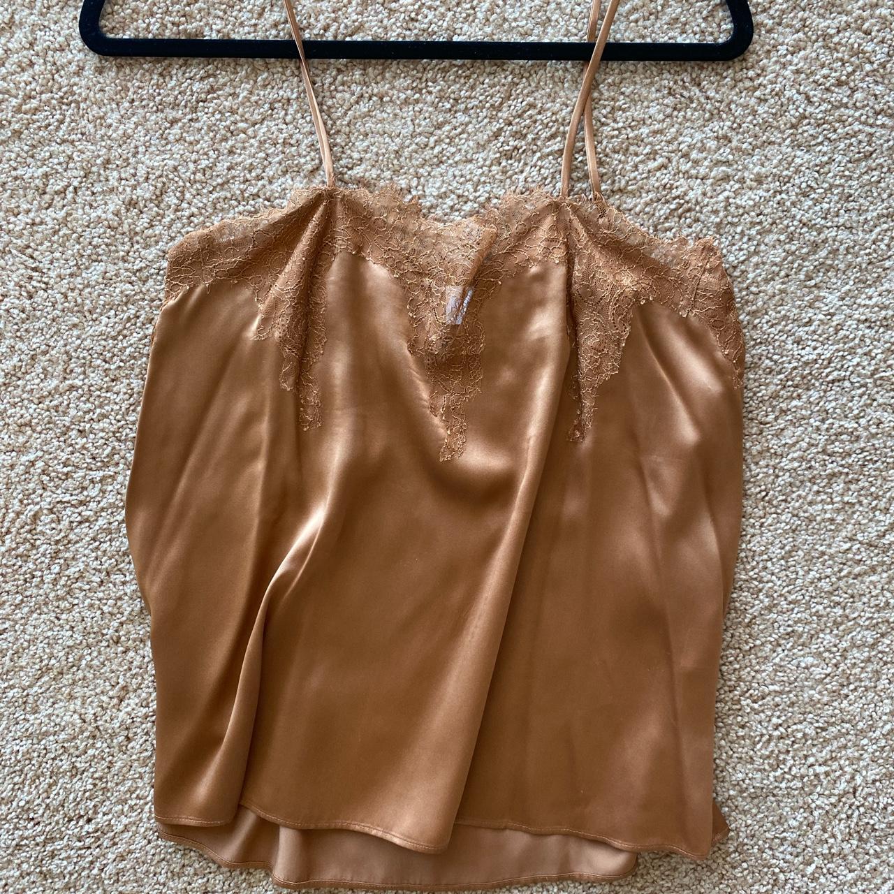 Cami NYC Sweetheart Charmeuse Top in Toffee size Depop