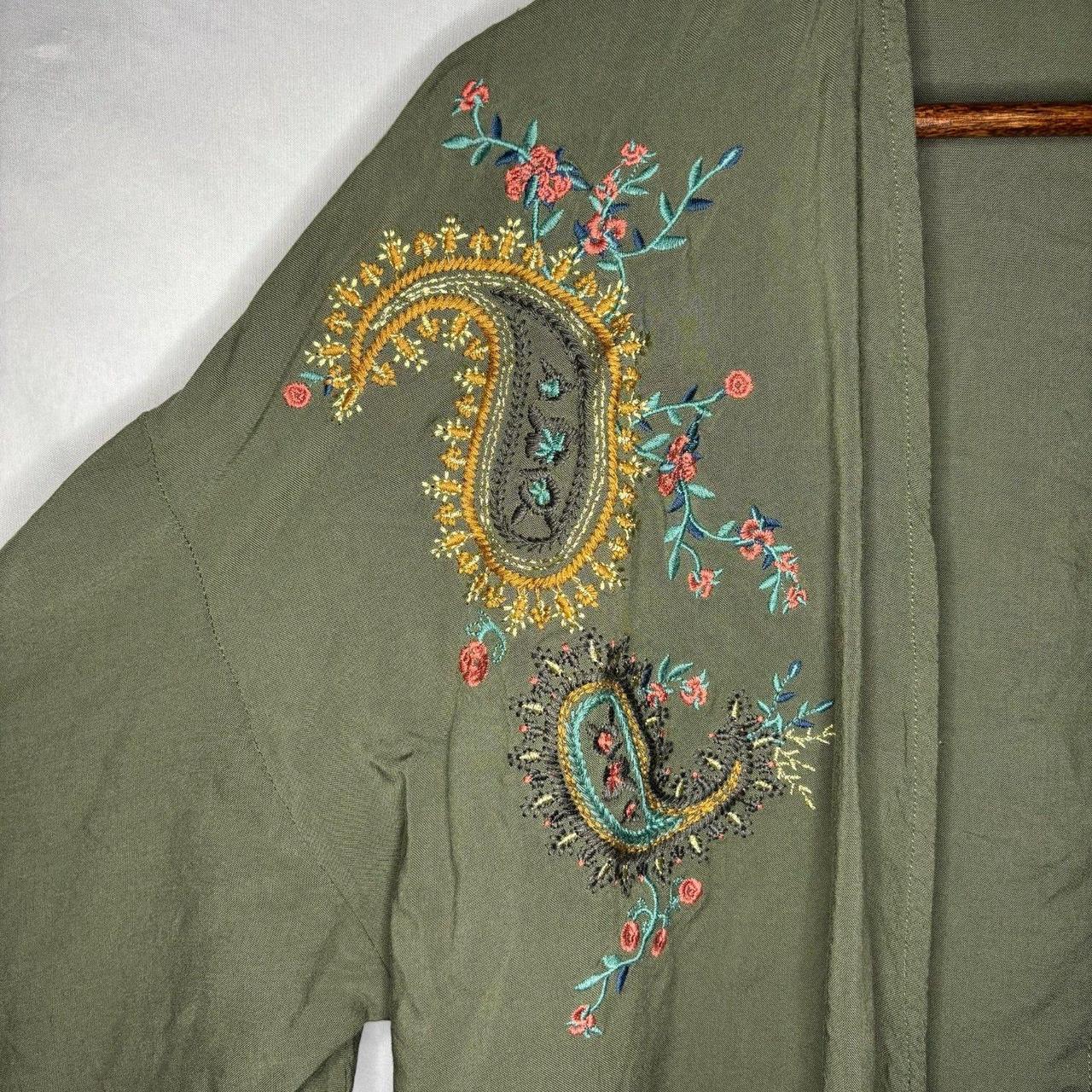 Source Unknown Women's Blouse - Green/Multi - L –… - image 6