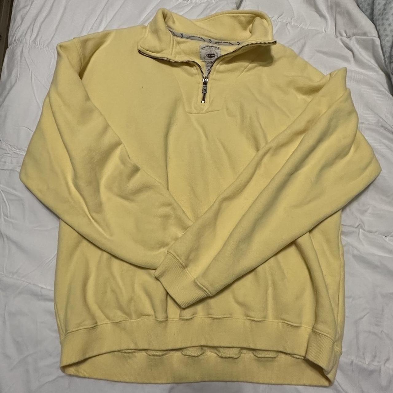 Very cute yellow quarter zip sweatshirt! i can see... - Depop