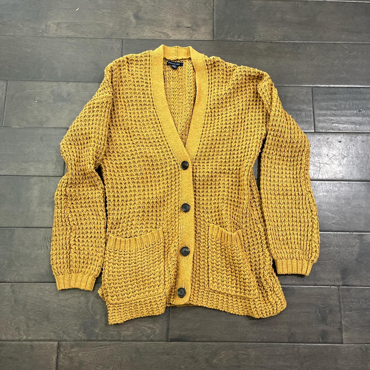 American eagle yellow cardigan best sale