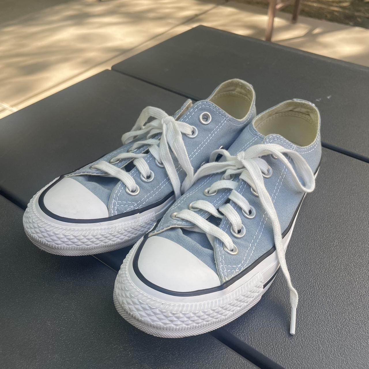 Converse Women's Blue Trainers | Depop