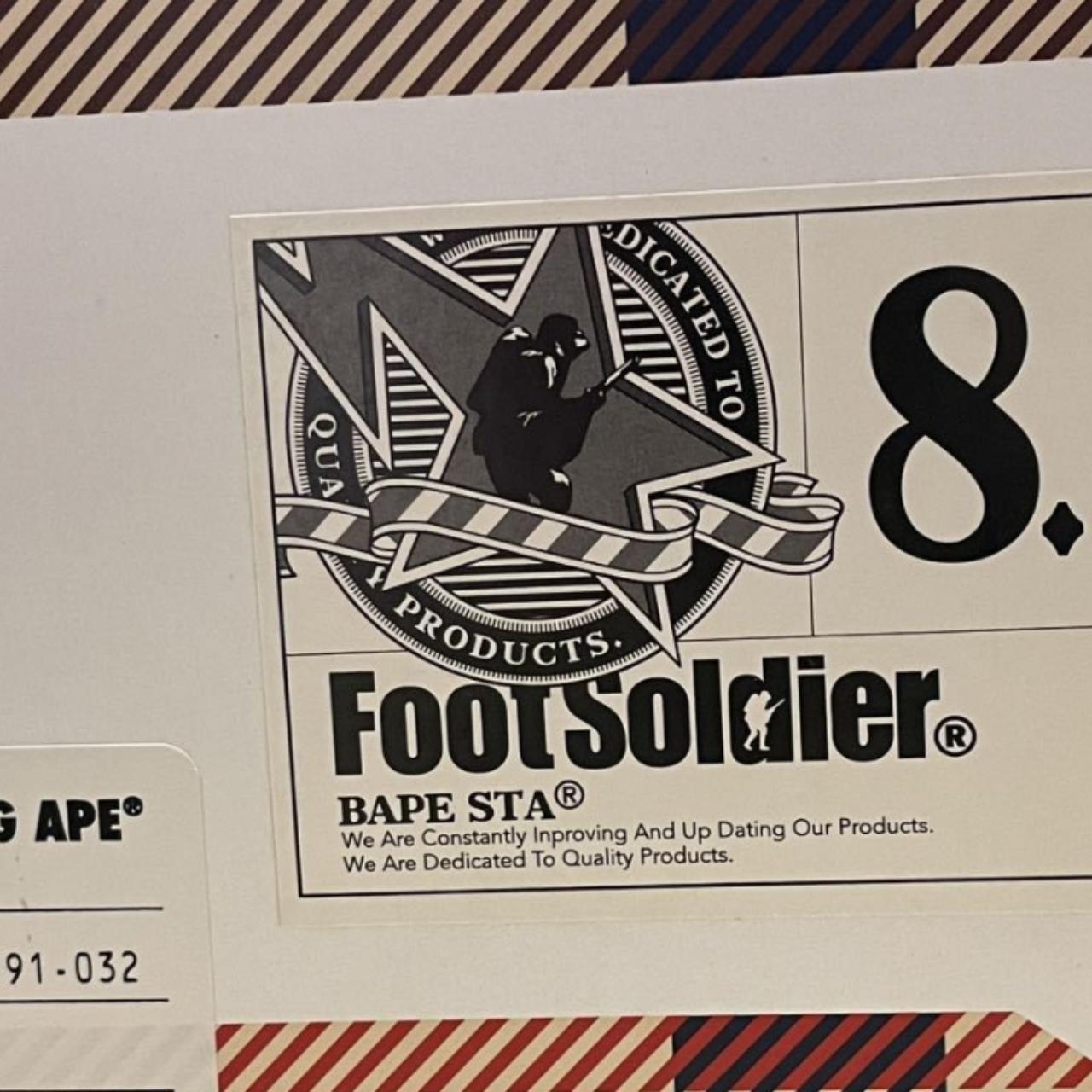 90年代 ヴィンテージ  A BATHING APE×FOOT SOLDIER A BATHING APE~BAPE STA FOOT SOLDIER~FS-001~BLACK-YELLOW-RED