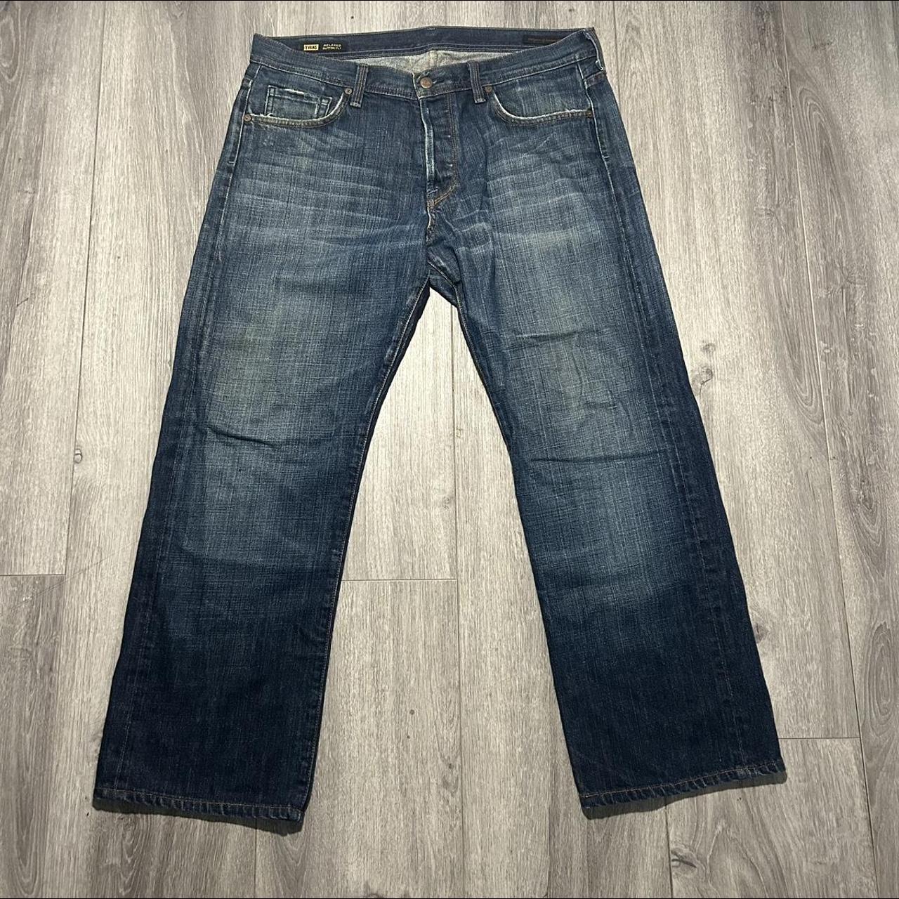 Evans Relaxed Button Fly Jeans 34x30 Relaxed fit... - Depop