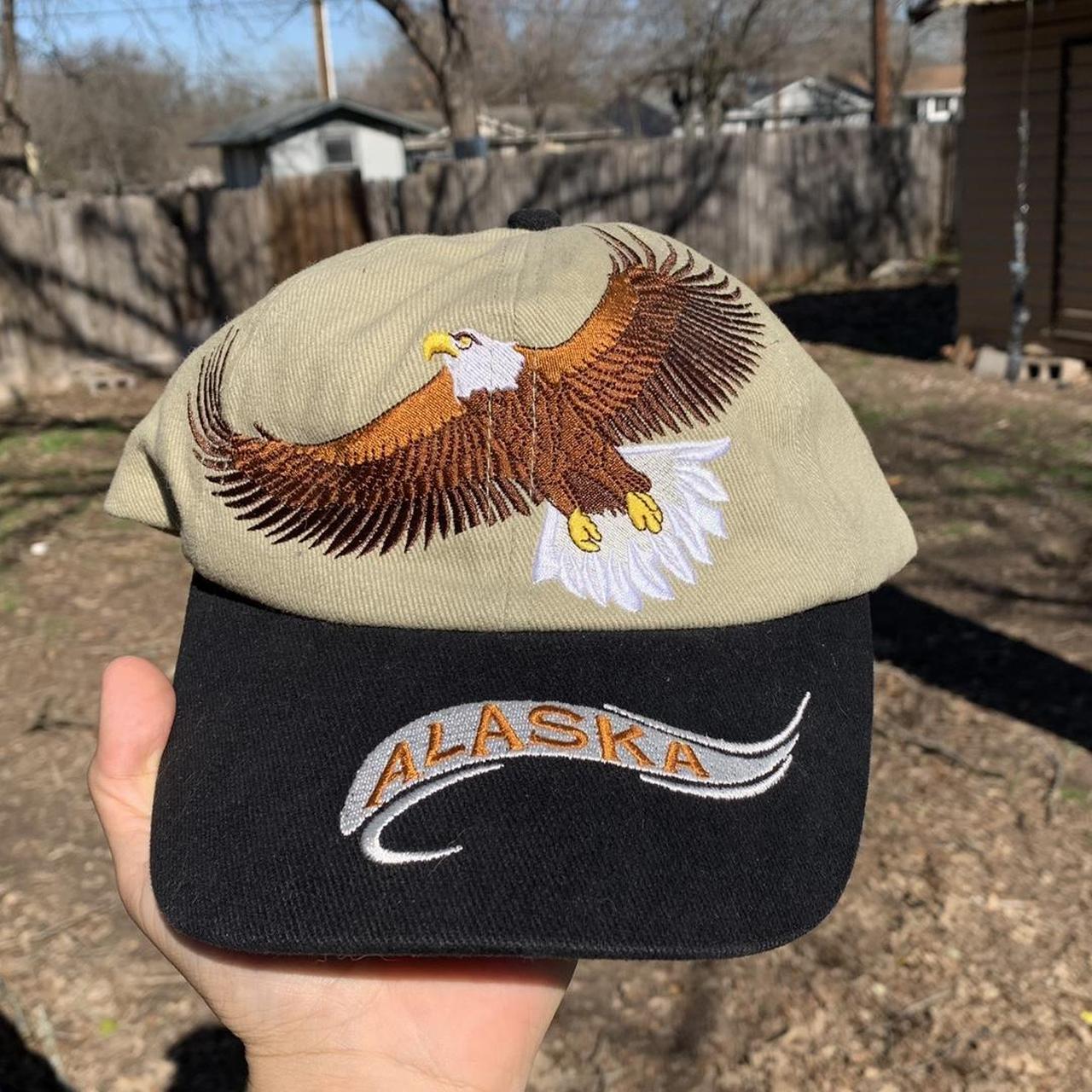 Vintage Eagle Alaska Hat , Has a small brown stain on