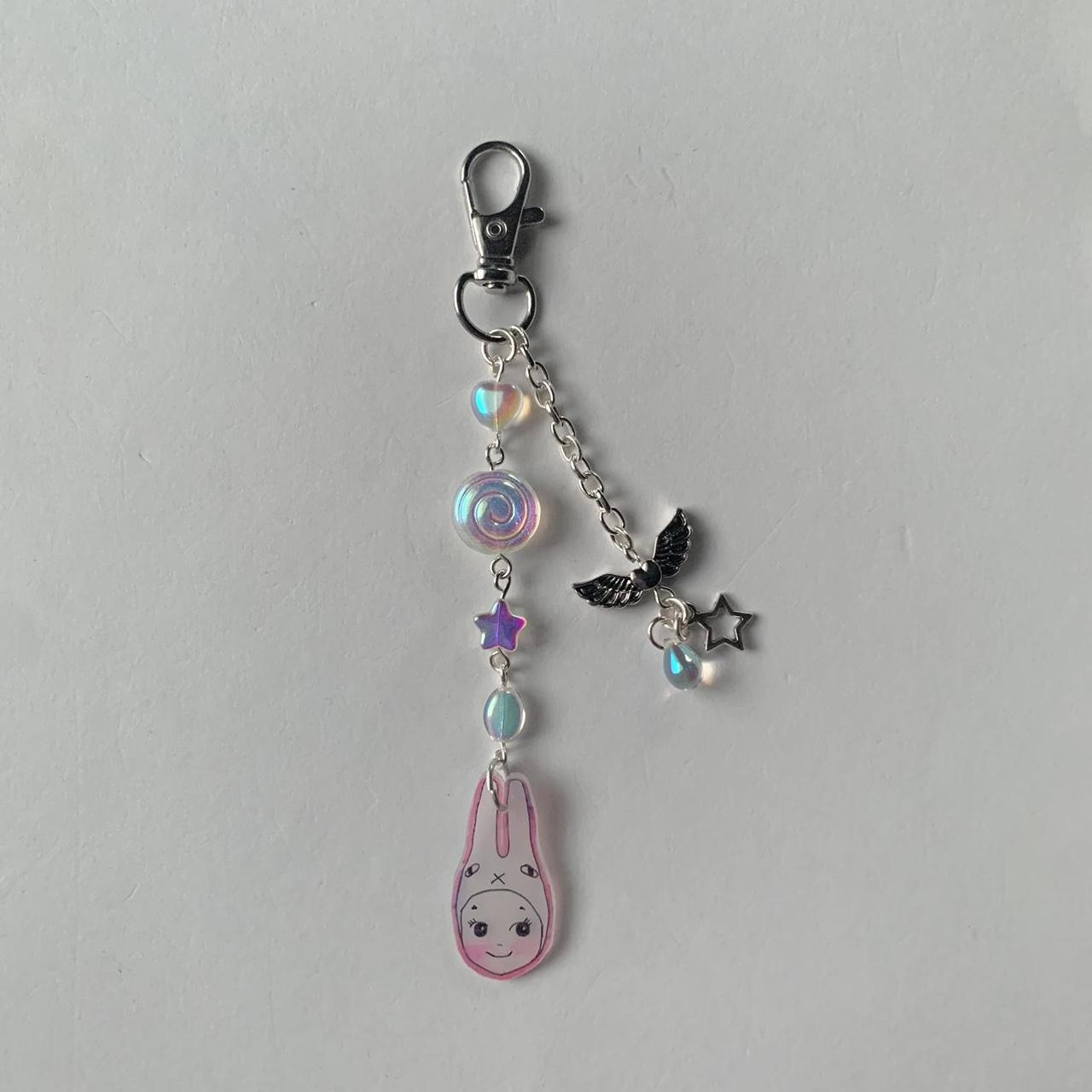 Pink bunny Sonny Angel keychain ★ Handmade by me... - Depop