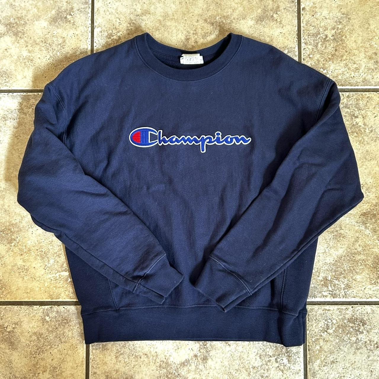 Champion sweatshirts navy blue best sale