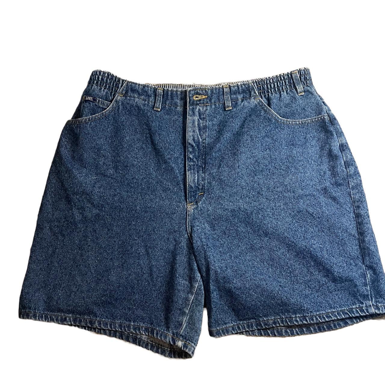 Lee Men's Blue and Navy Shorts | Depop