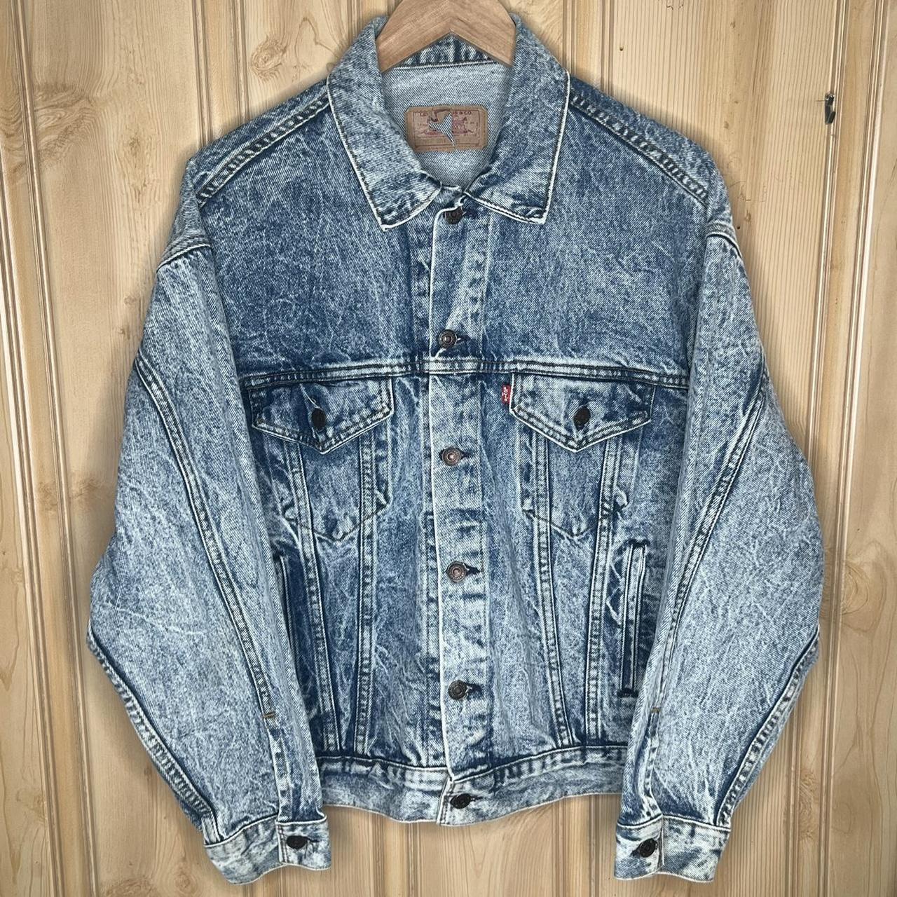 Vintage Levis Denim Jean Jacket Acid Wash Trucker... - Depop