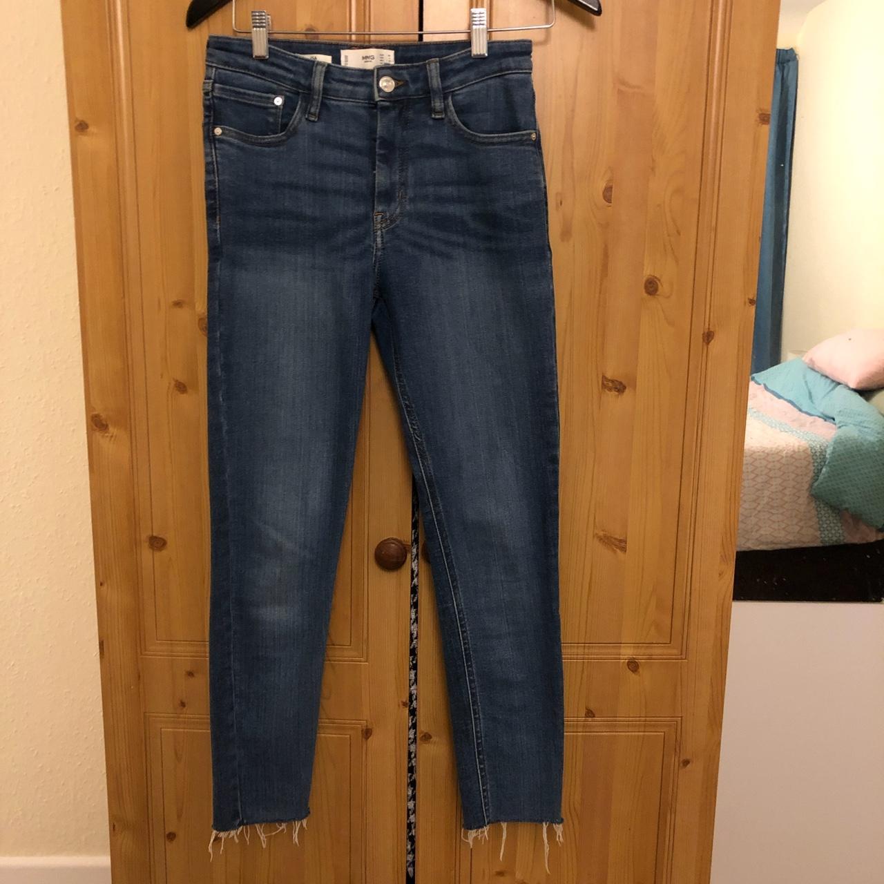 MANGO Slim cropped jeans Medium Blue Women Jeans