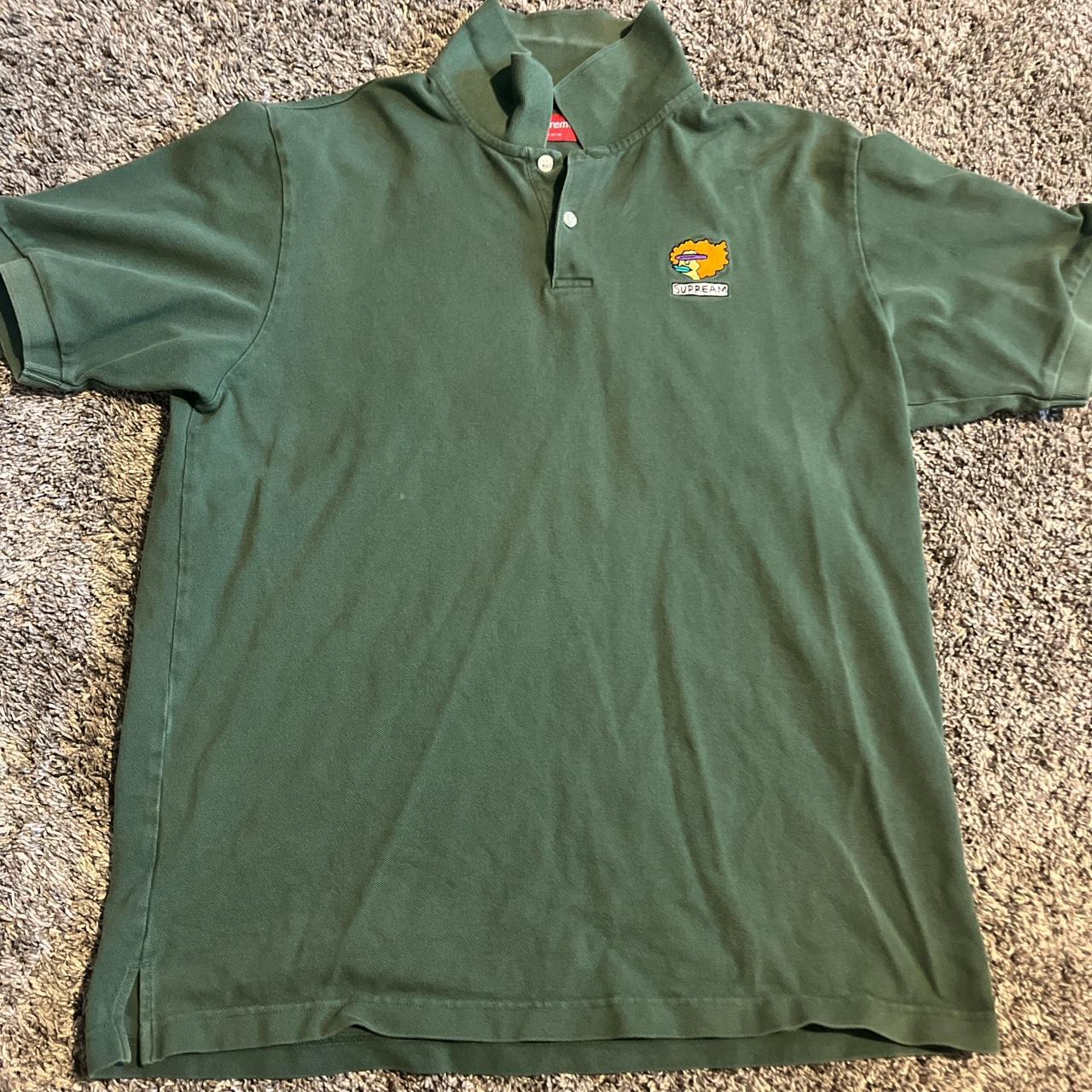 Green supreme-polo - Depop