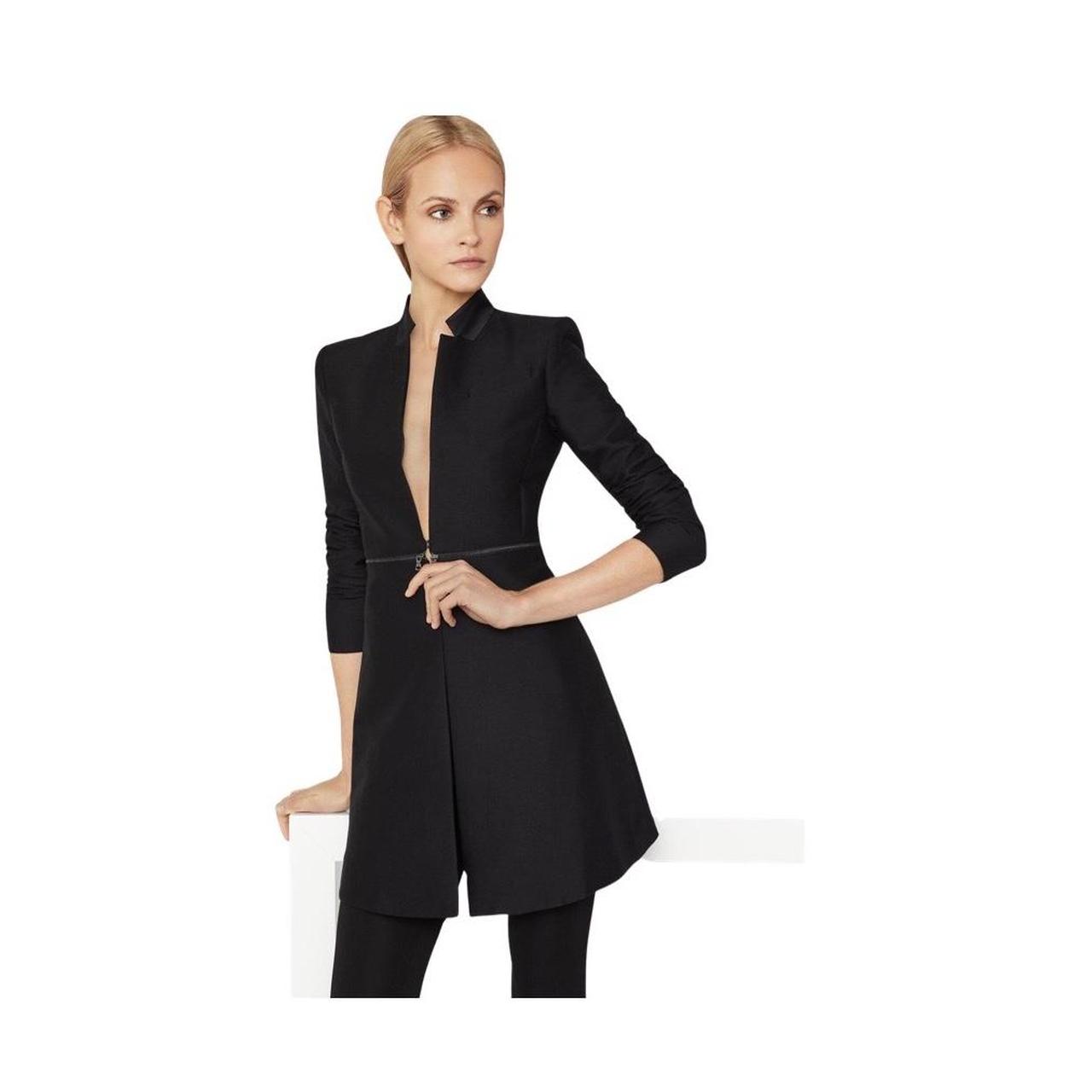 BCBG MAX AZRIA Arelia A Line midi coat with exposed Depop