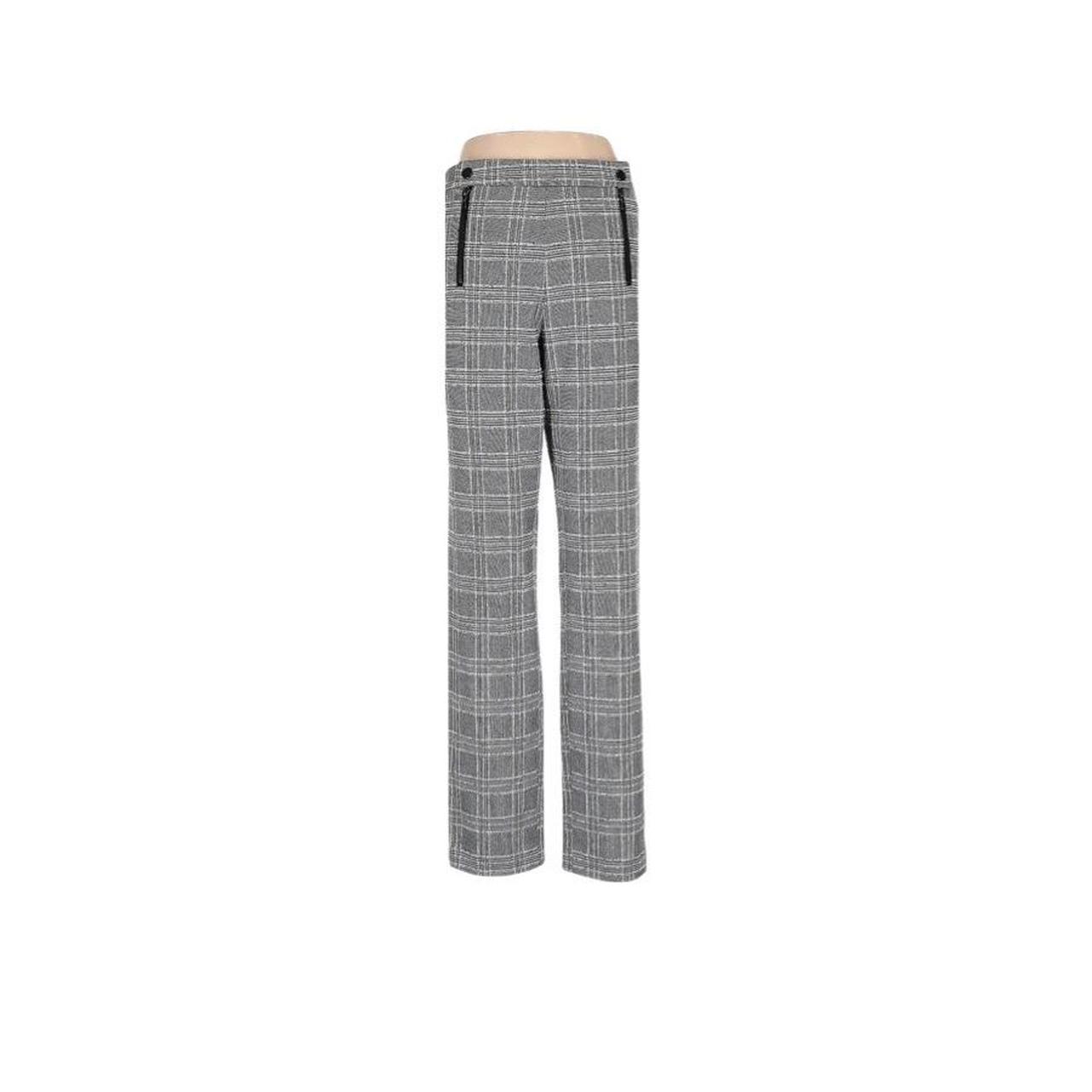 BCBG MAXAZRIA Cropped Straight Leg Plaid Pants