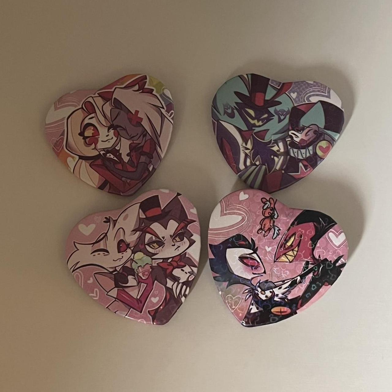 hazbin hotel / helluva boss fanmade badges.... - Depop