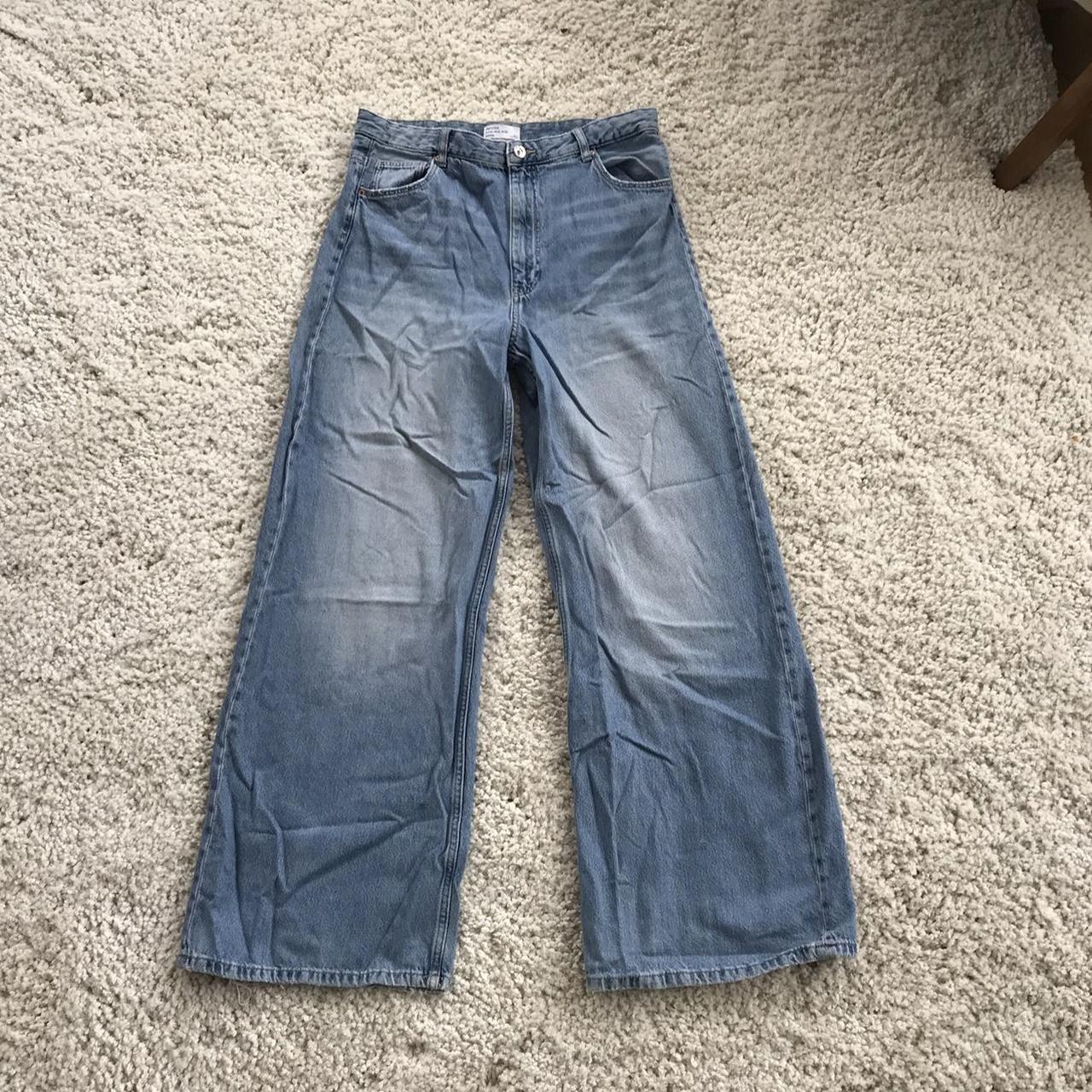 Bershka wide leg jeans, these are great staple jeans... - Depop