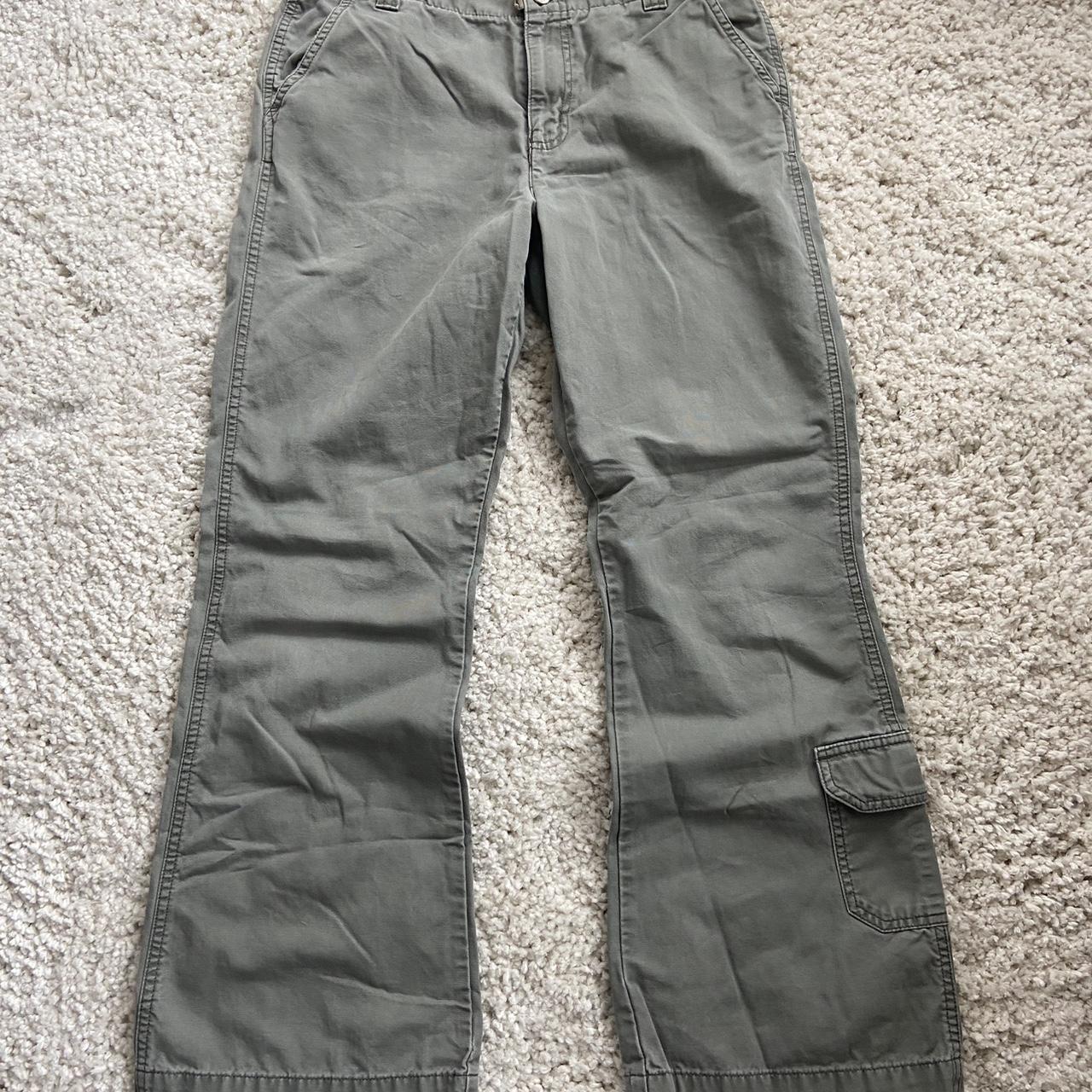 INSANE authentic y2k Flare cargo pants with cargo... - Depop