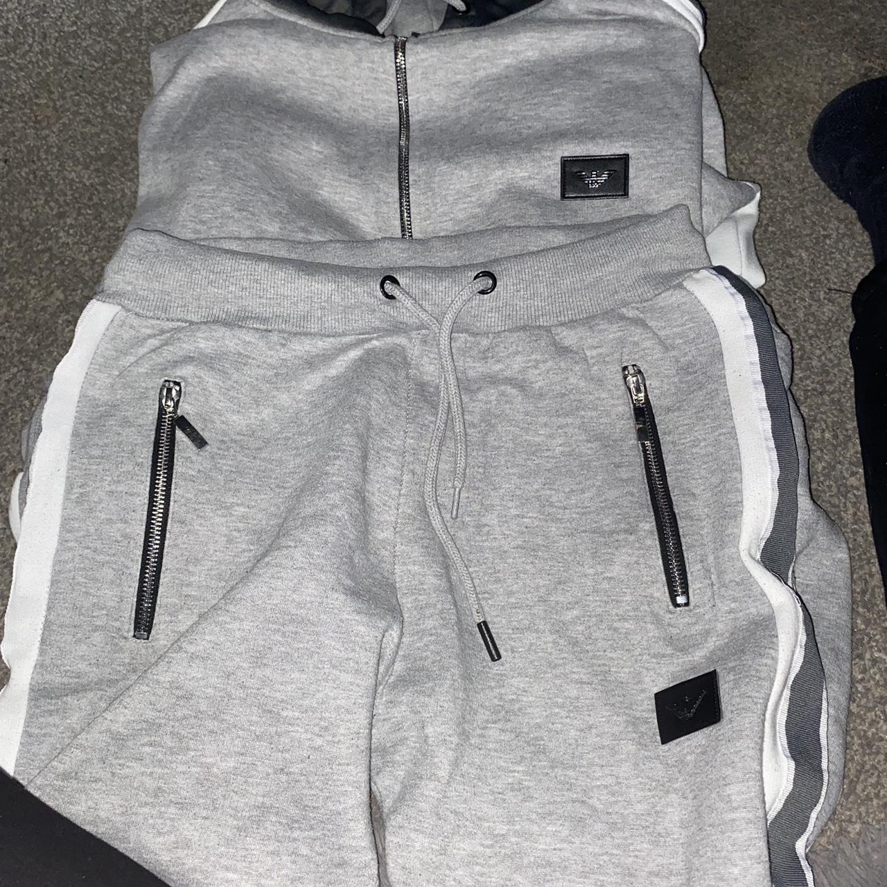 Grey Armani Tracksuit Never worn Size - M Looking... - Depop