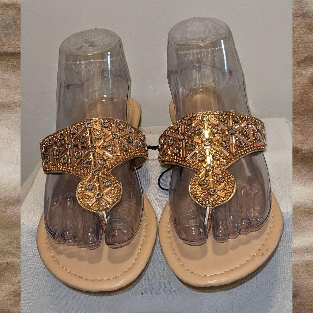 Olivia miller outlet rhinestone flip flops