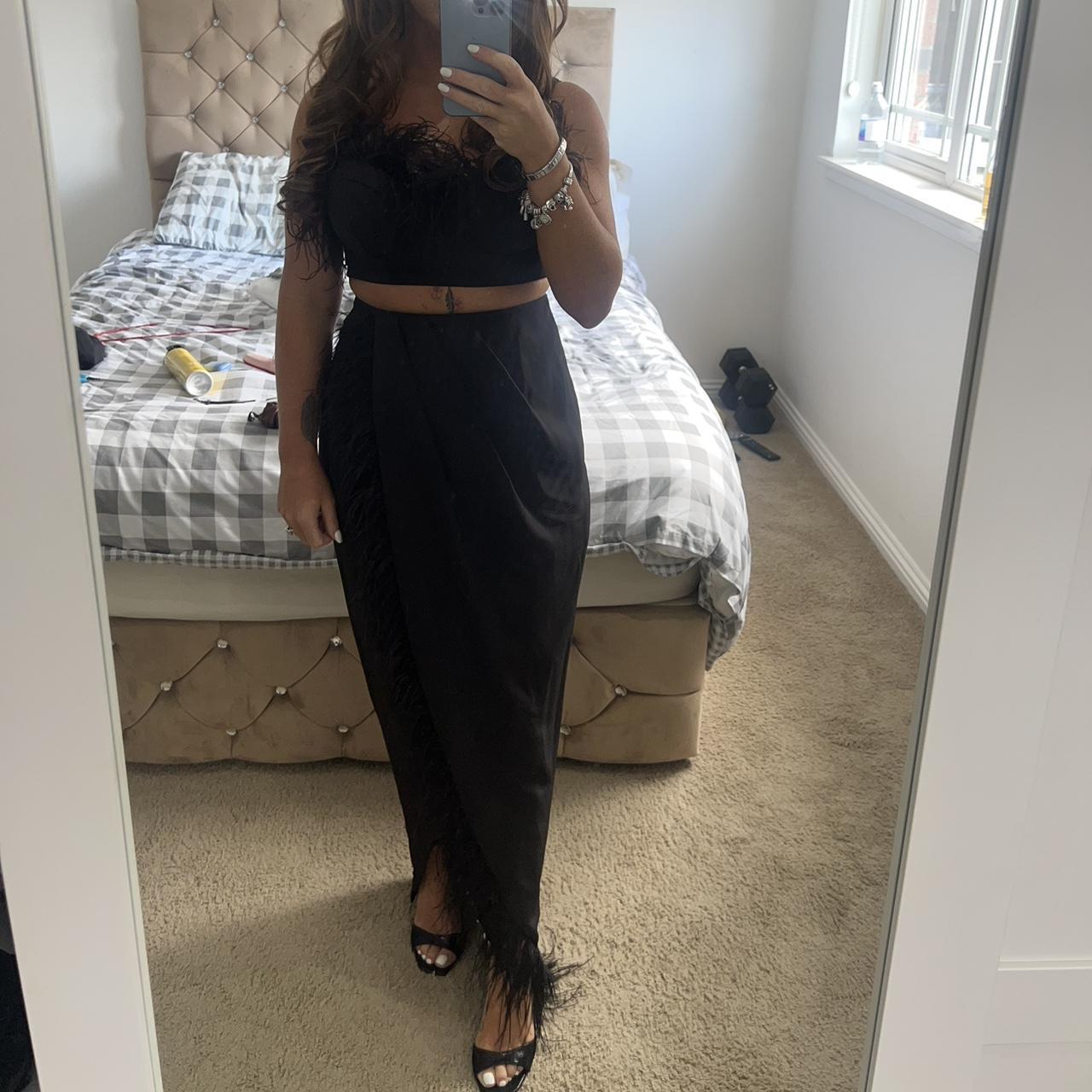 club london feather dress