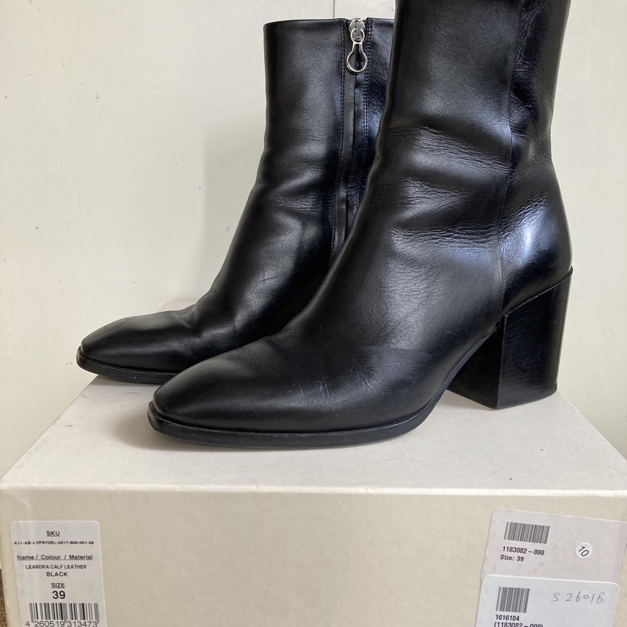 Aeyde Leandra Black Ankle Boots. Size EU 39. Worn a. Depop