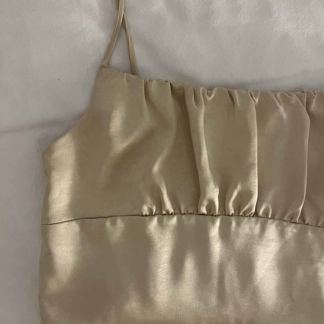 Zara Women's Gold Croptop Depop