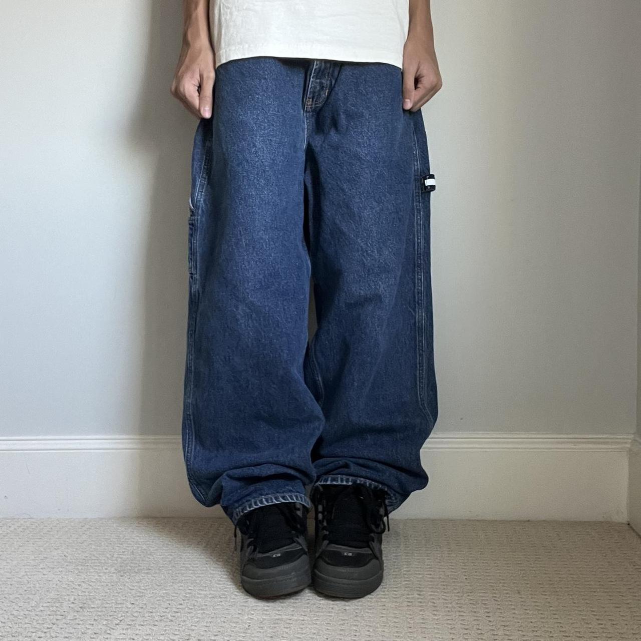 skater y2k baggy tommy hilfiger jeans early 2000s... - Depop