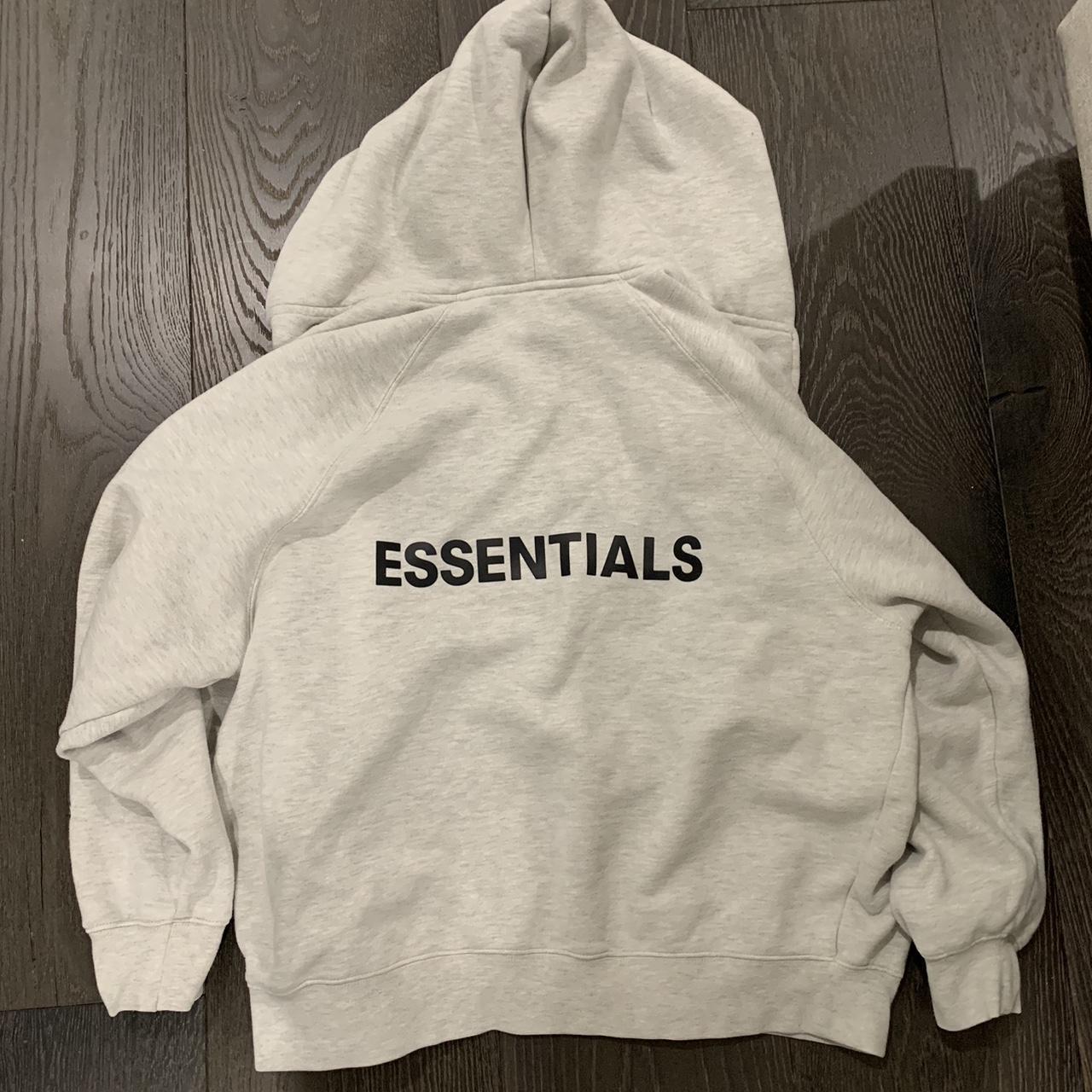 Essentials fear of god grey hoodie jacket XS men’s... - Depop