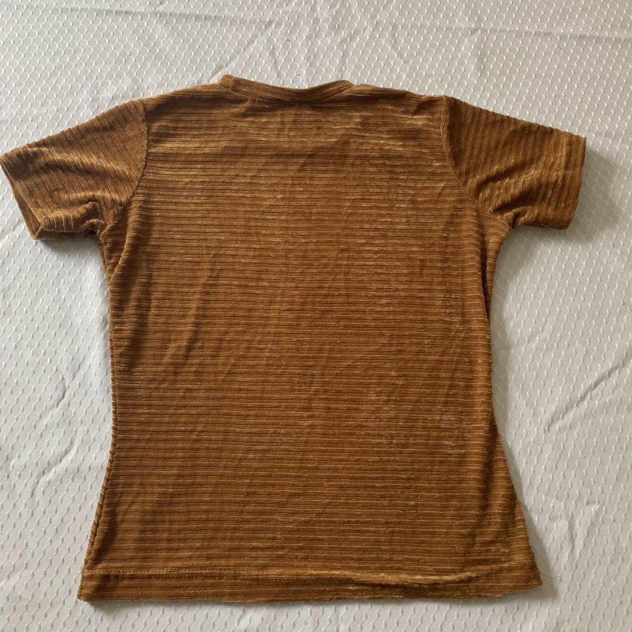 Mustard color velvet top. Tag is partially loose,... Depop
