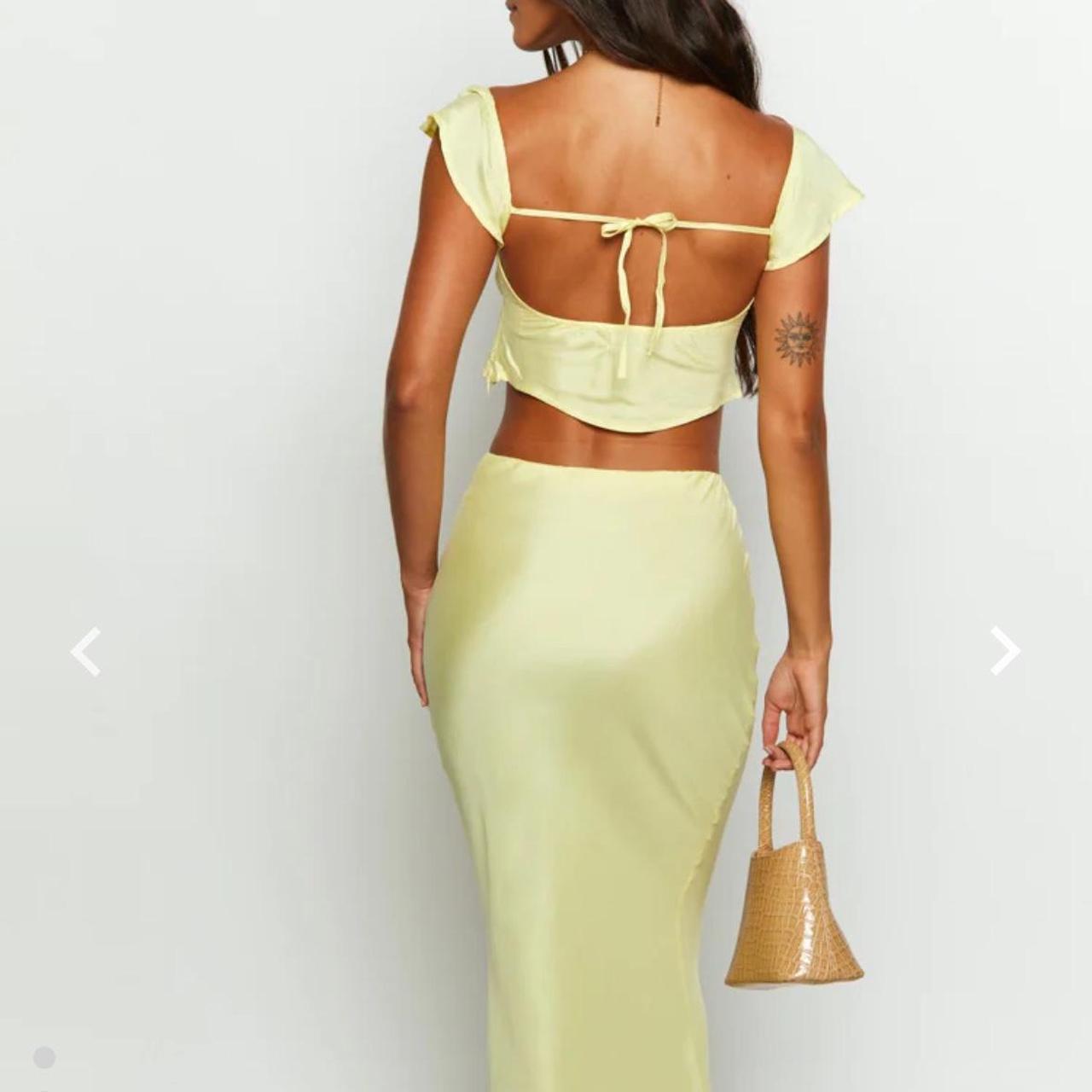 Yellow Skirt Set Beginning Boutique Akira Yellow Tie Mini Dress