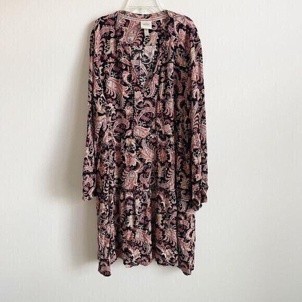 Knox Rose Dress Womens Size XXL V-Neck Rayon Floral... - Depop