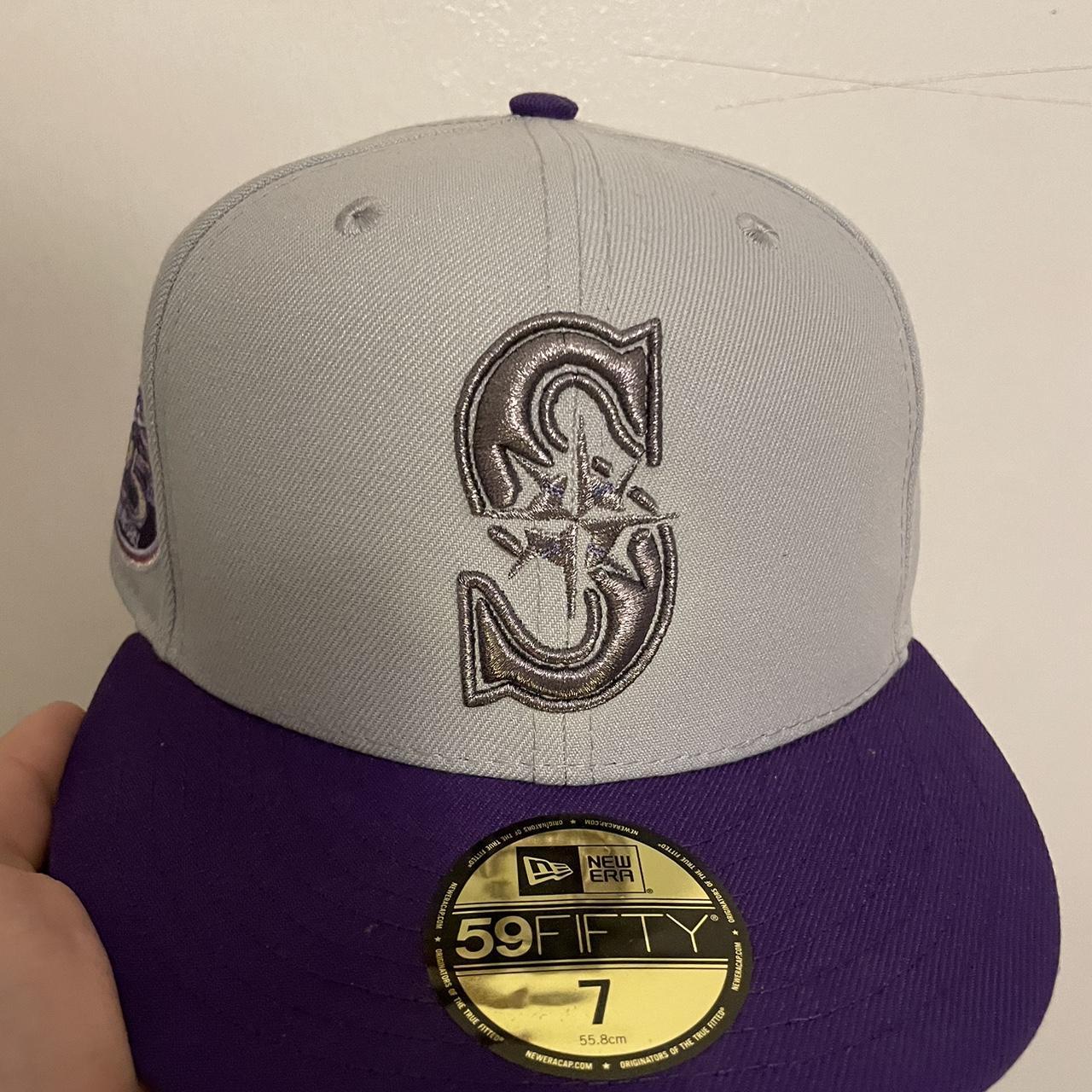 Seattle mariners fitted hat hat club Size 7 - Depop