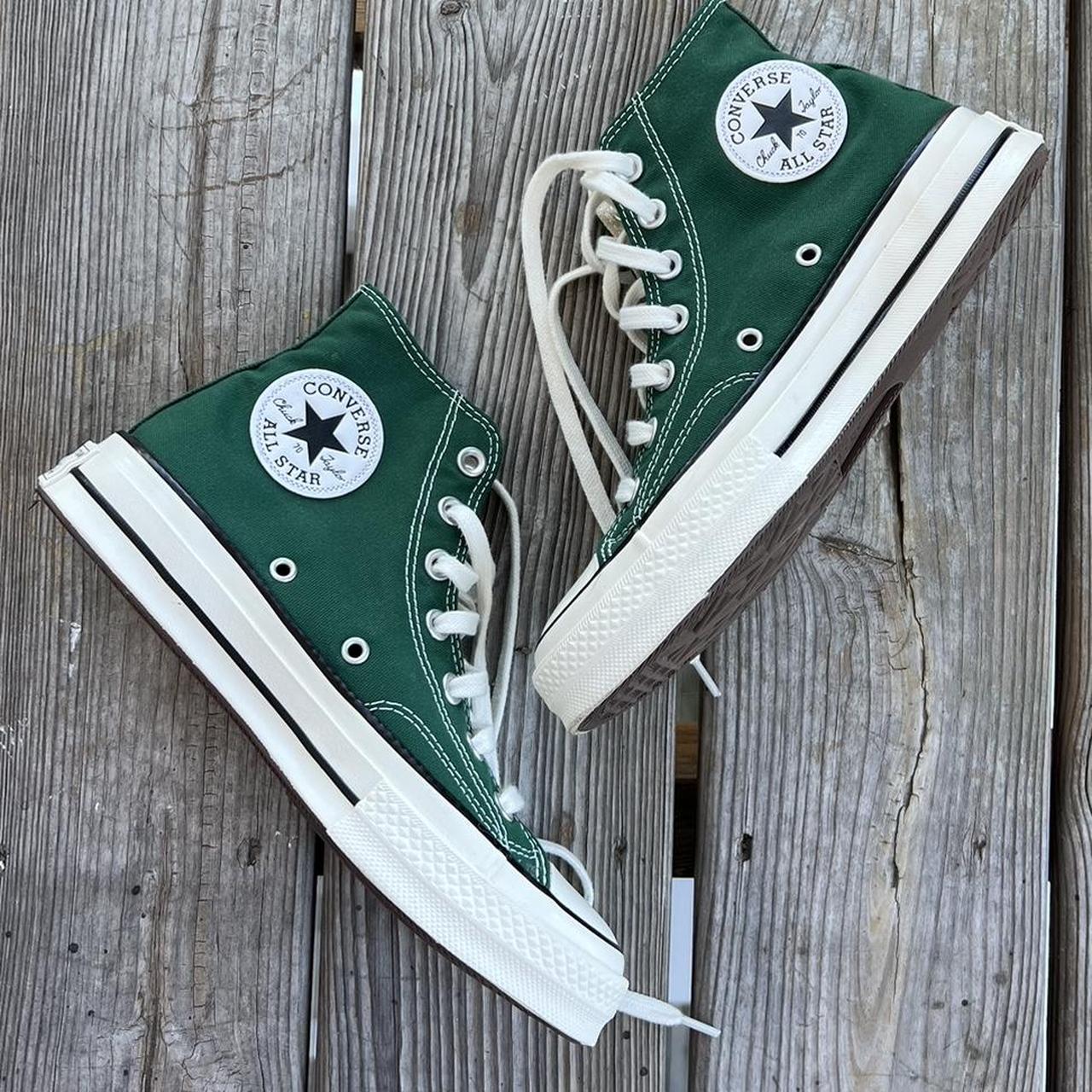 converse vintage style green 🌲 women’s size 8 no... - Depop