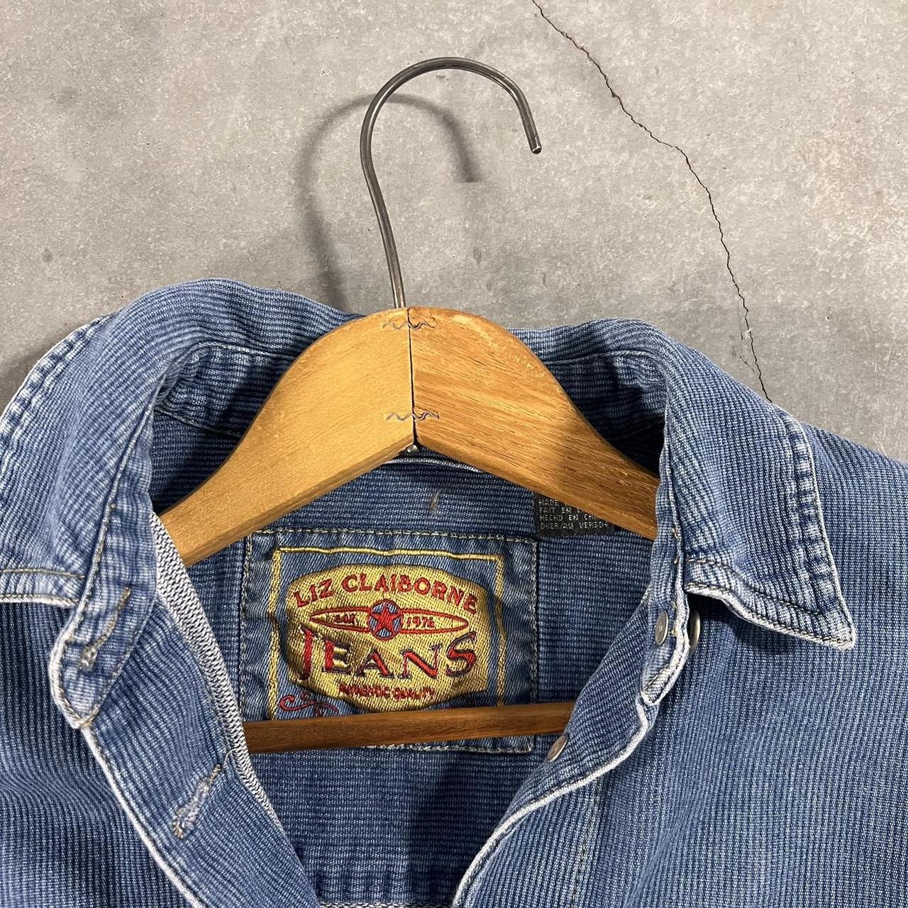 VINTAGE LIZ CLAIBORNE JEAN JACKET MEDIUM PIT TO. Depop