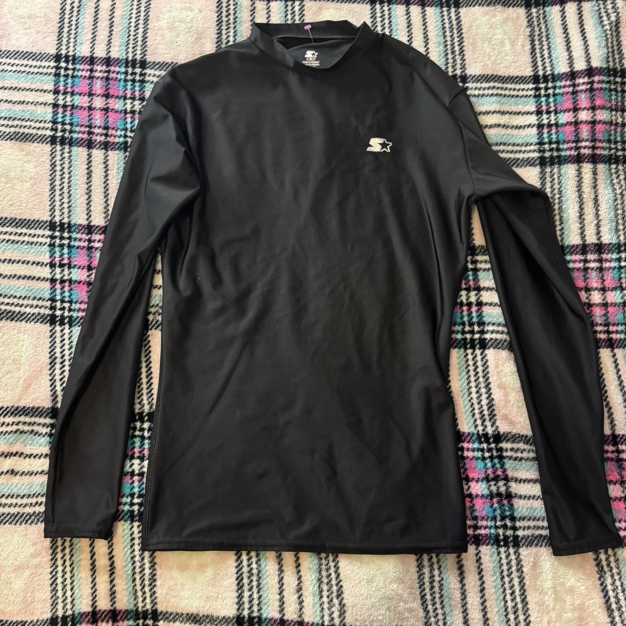 starter long sleeve black active wear shirt brand/... Depop