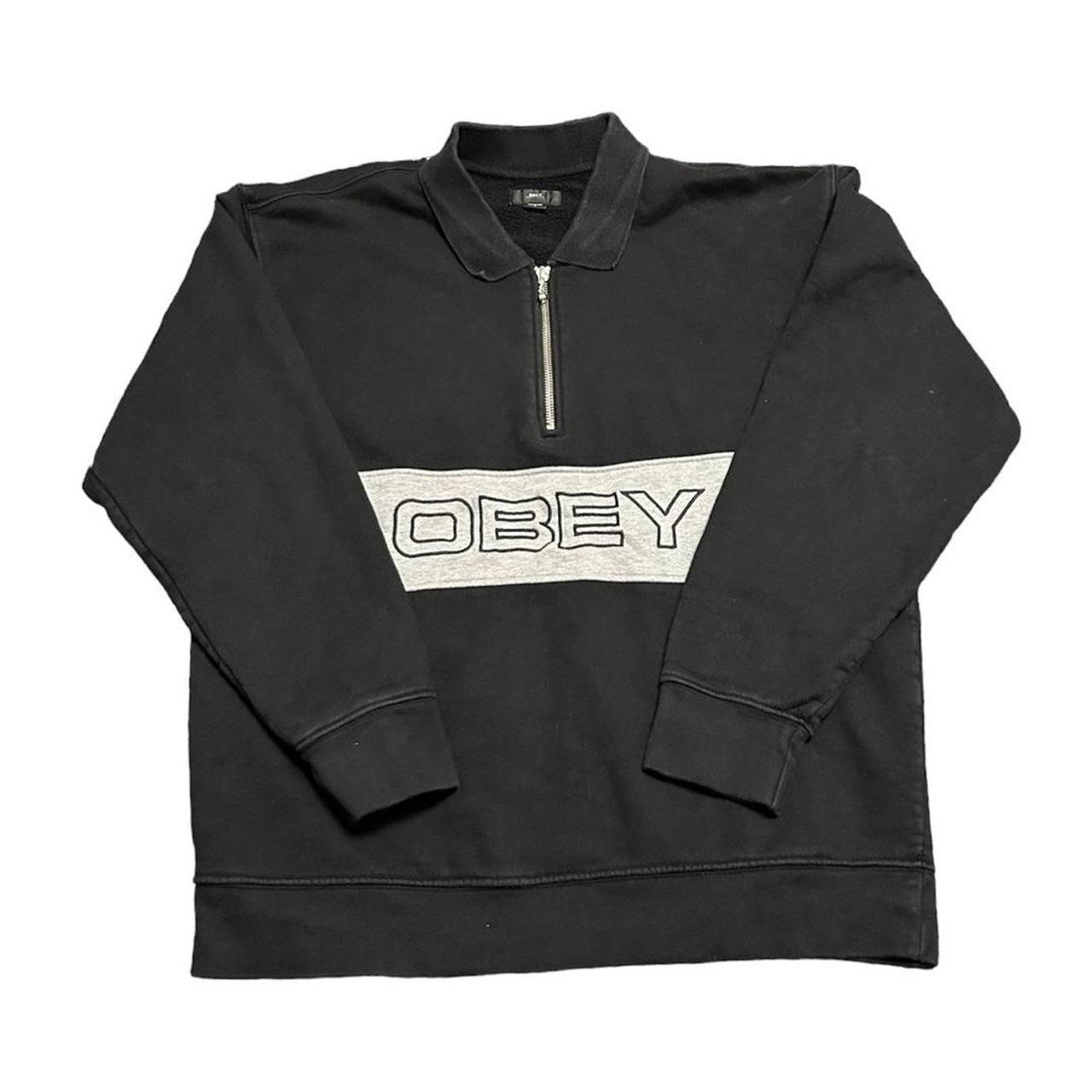 Obey half sale zip fleece