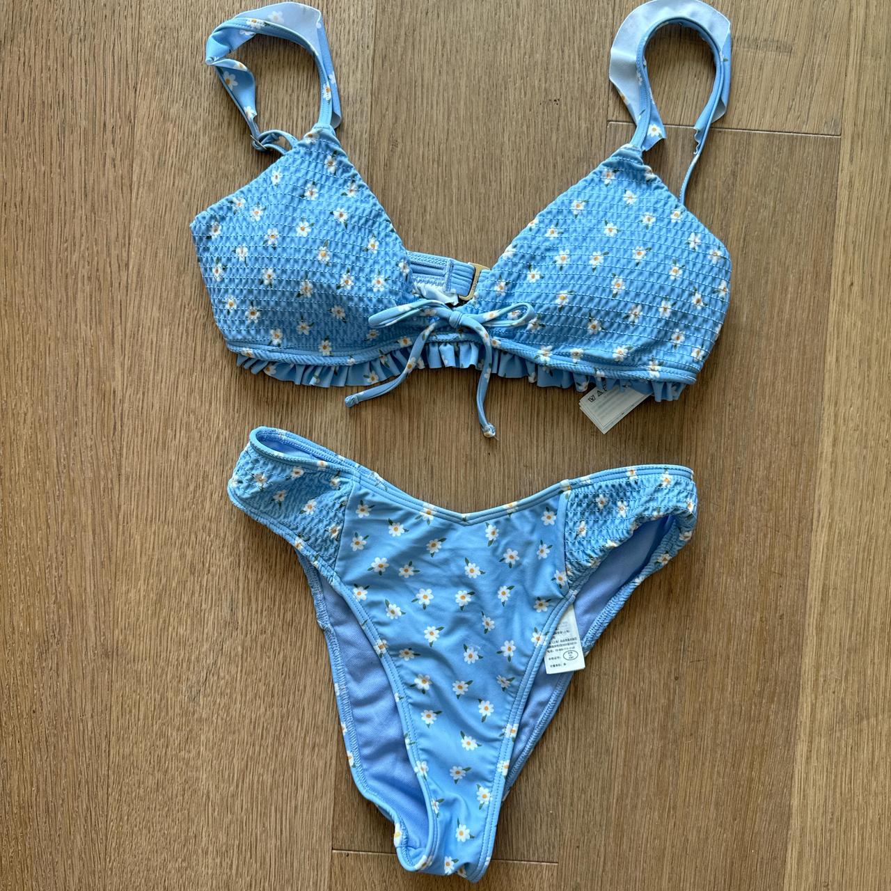 Hollister swim light blue bikini set, #bikini - Main Image