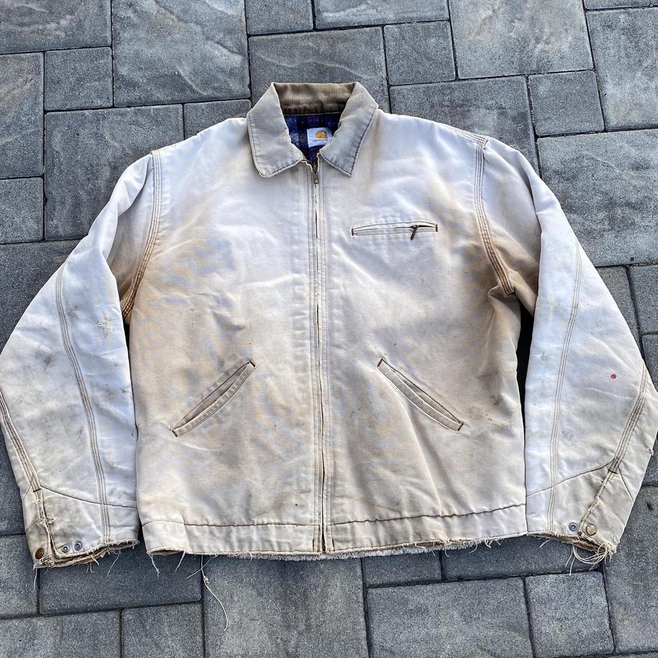 Vintage Carhartt Detroit Work Jacket Size XL 80s Sun Faded 