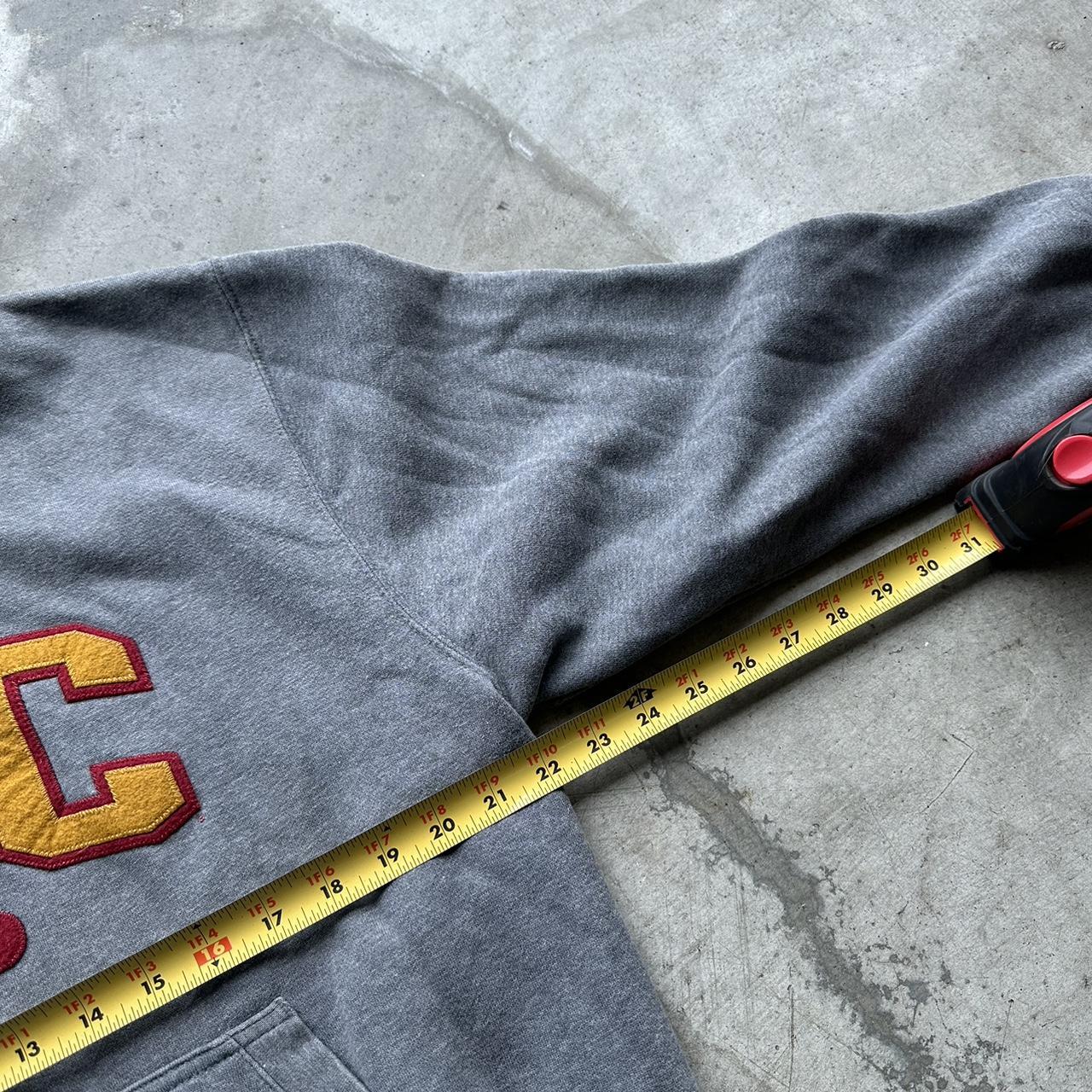 Vintage 2000s Grey USC Hoodie Yellow and Red... | Depop