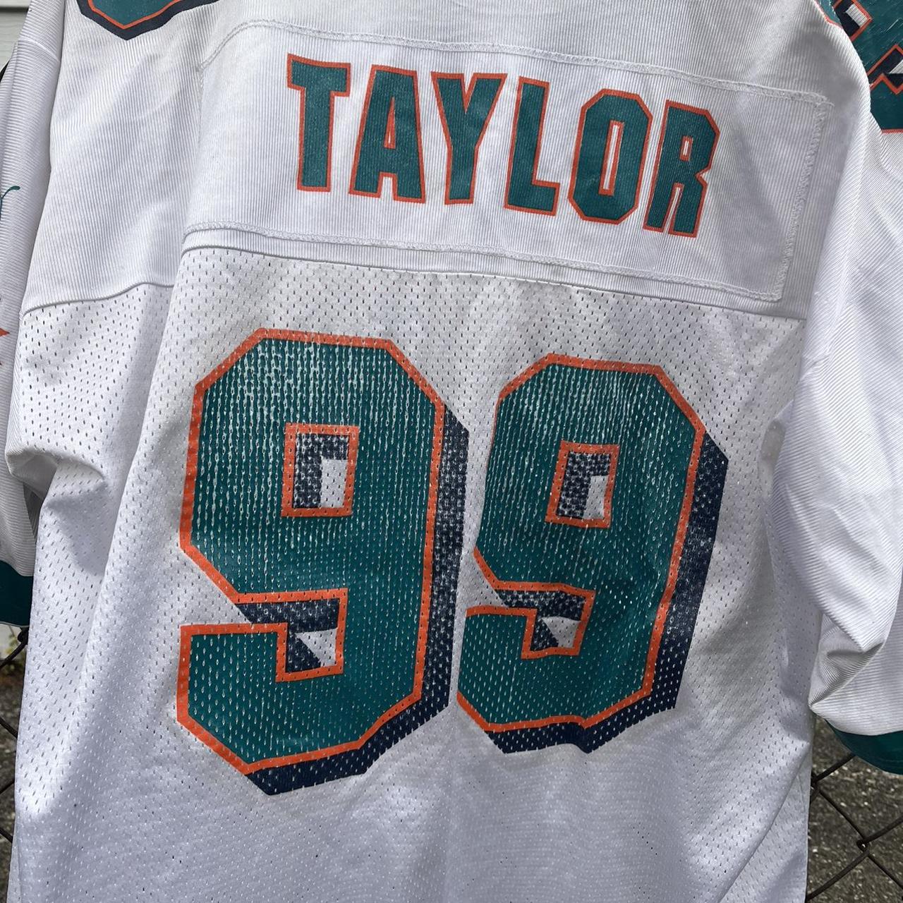 Vintage Nike NFL Miami Dolphins Jason Taylor 99 White Jersey size large