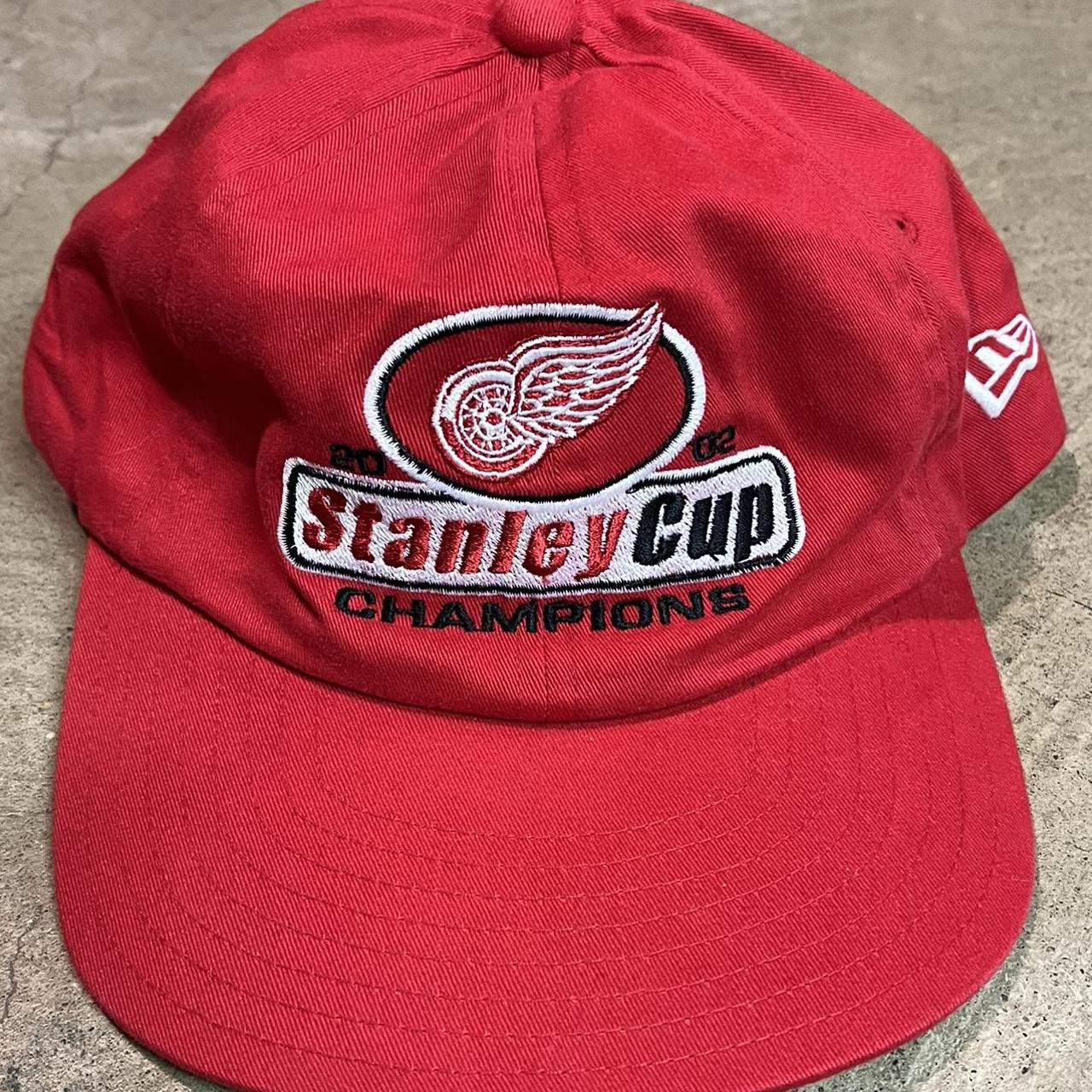 Vintage New Era 2002 Detroit Redwings Stanley Cup... - Depop