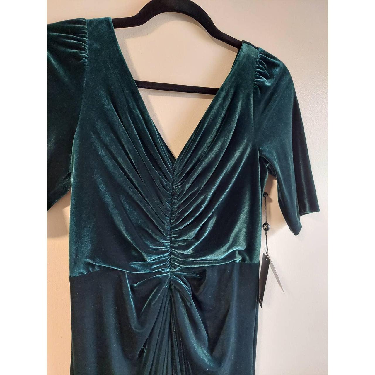 Adrianna Papell Emerald Velvet on sale Gown (ap1e208255) Women's 4 NWT