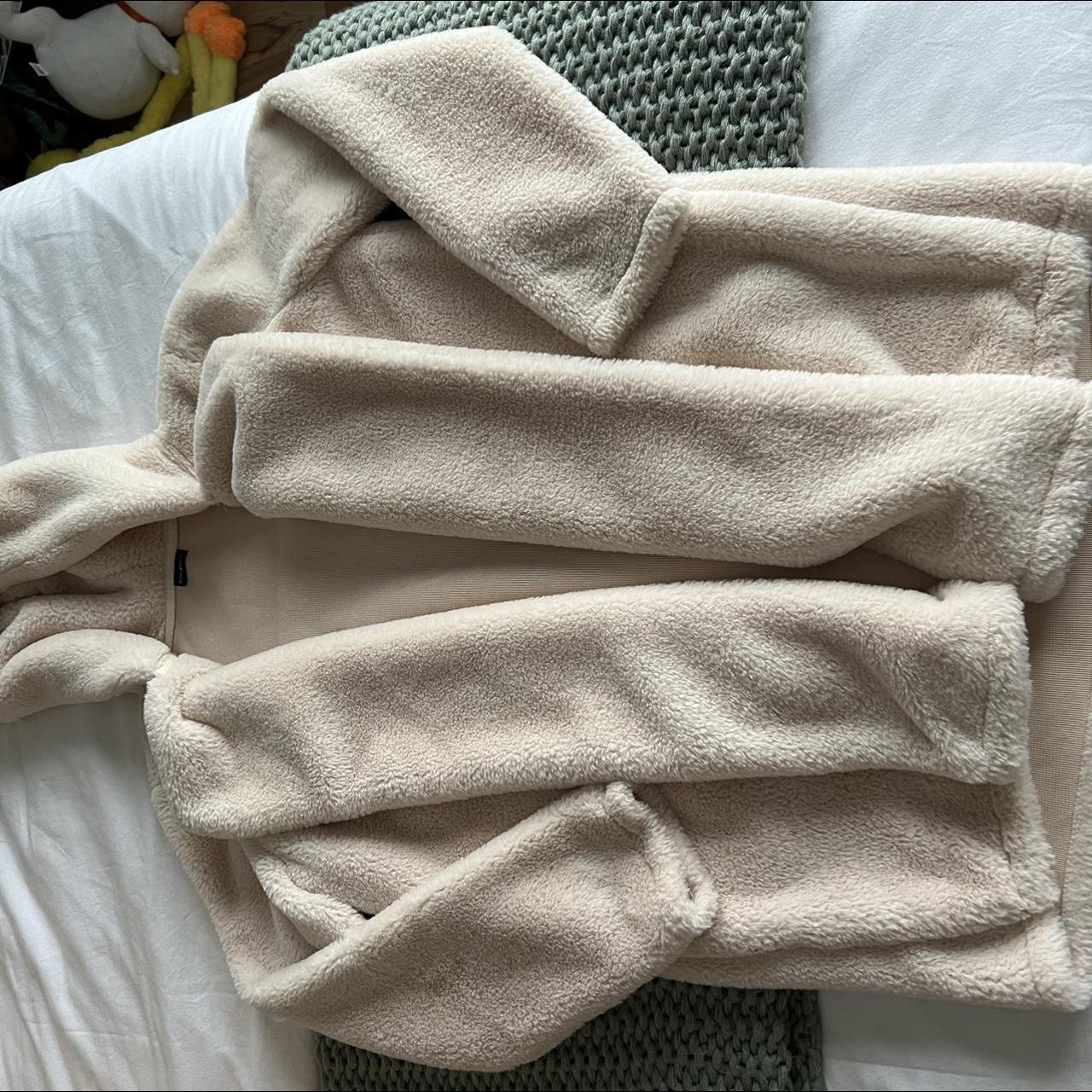 Brandy Melville teddy bear jacket only worn a few... - Depop