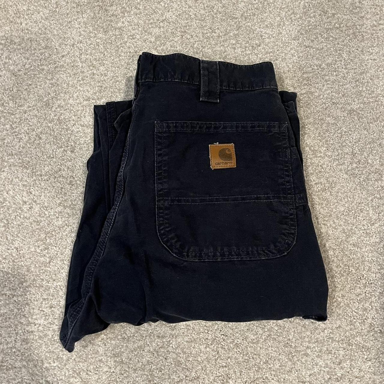 Men’s Black Carhartt Pants ️size 32x36 ️perfect - Depop