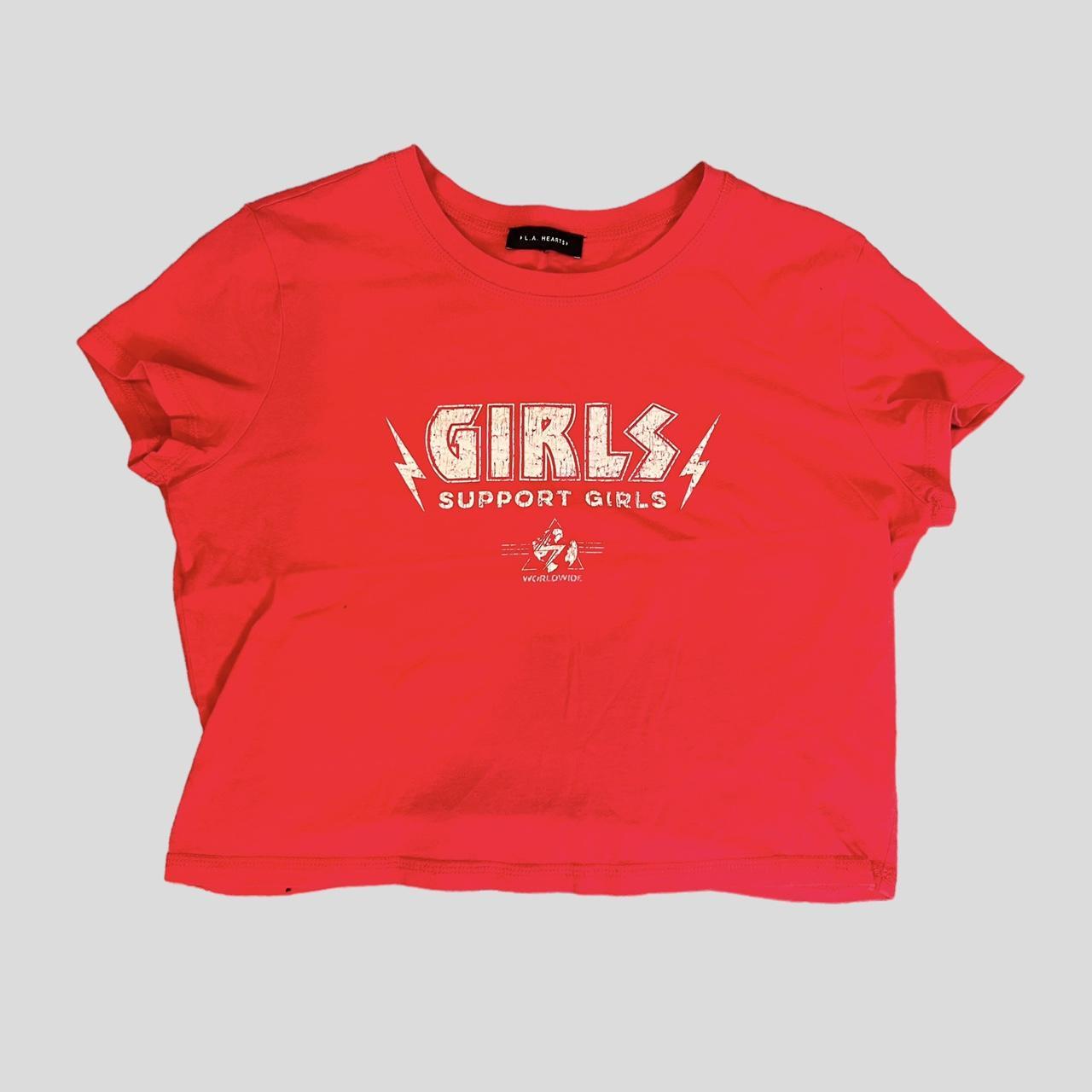 Girls Support Girls Baby Tee <3 -Brand: L.A Hearts - Depop