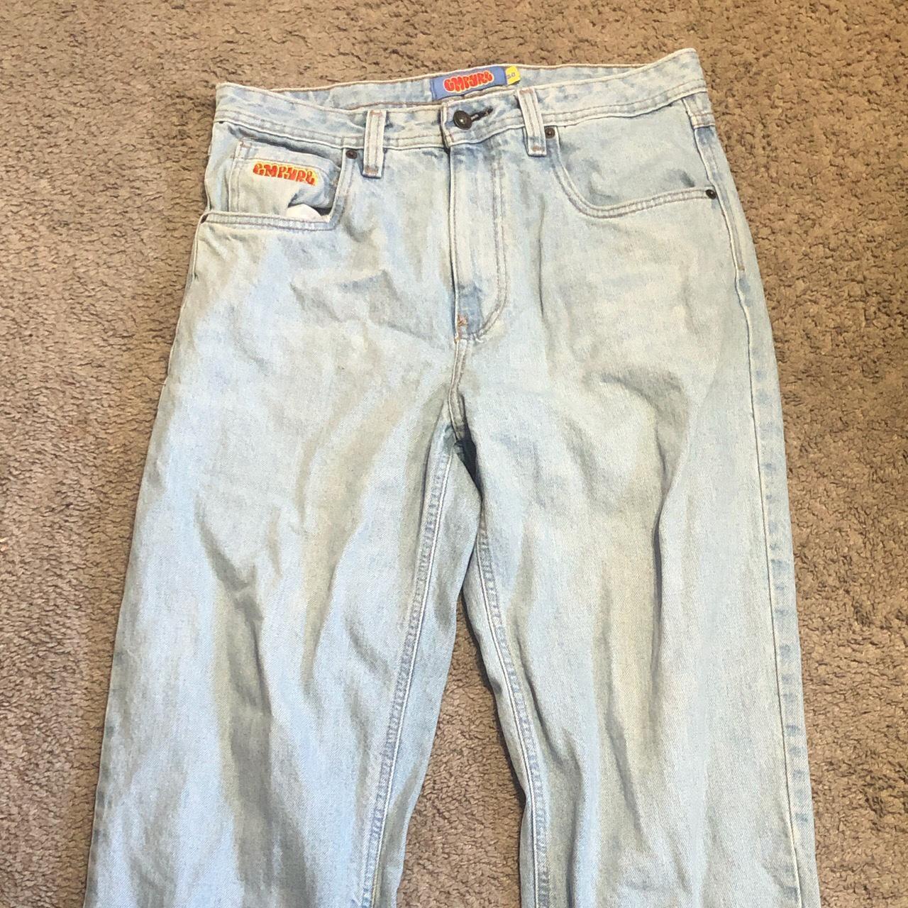 Empyre light wash denim jeans waist 30” i love... - Depop