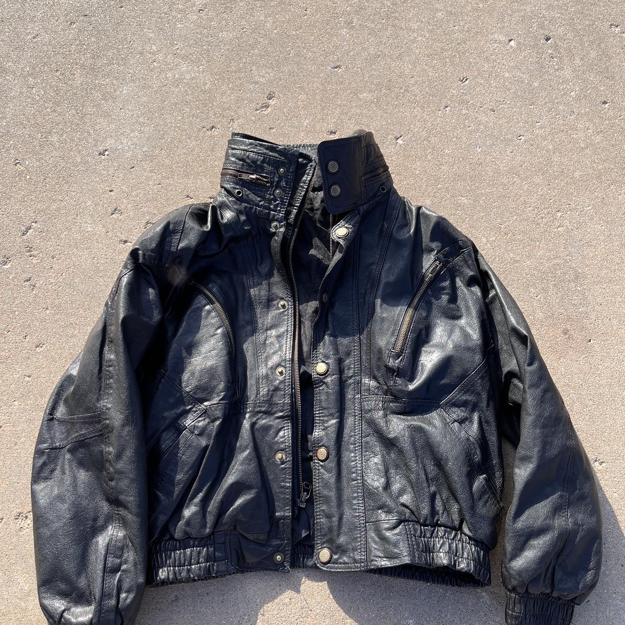 Unknown brand vintage leather jacket - Depop